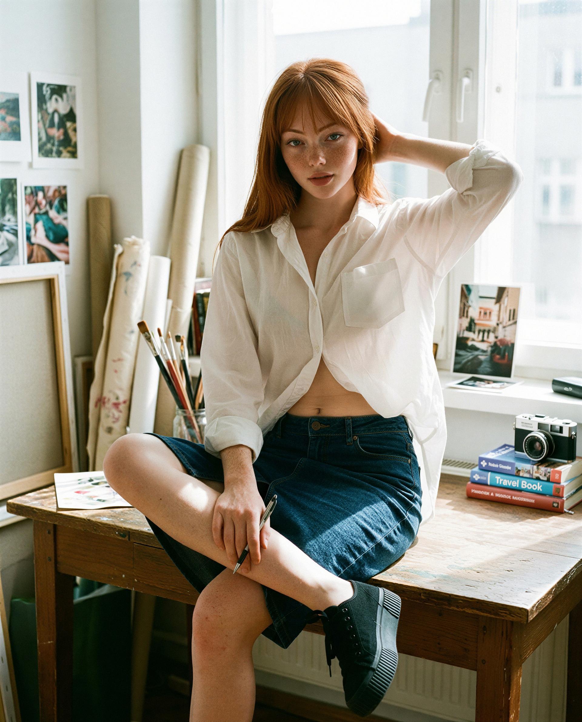 Button undone, plans unmade—want to help me write the rest of tonight? 😉, by Zoe Kujundzic