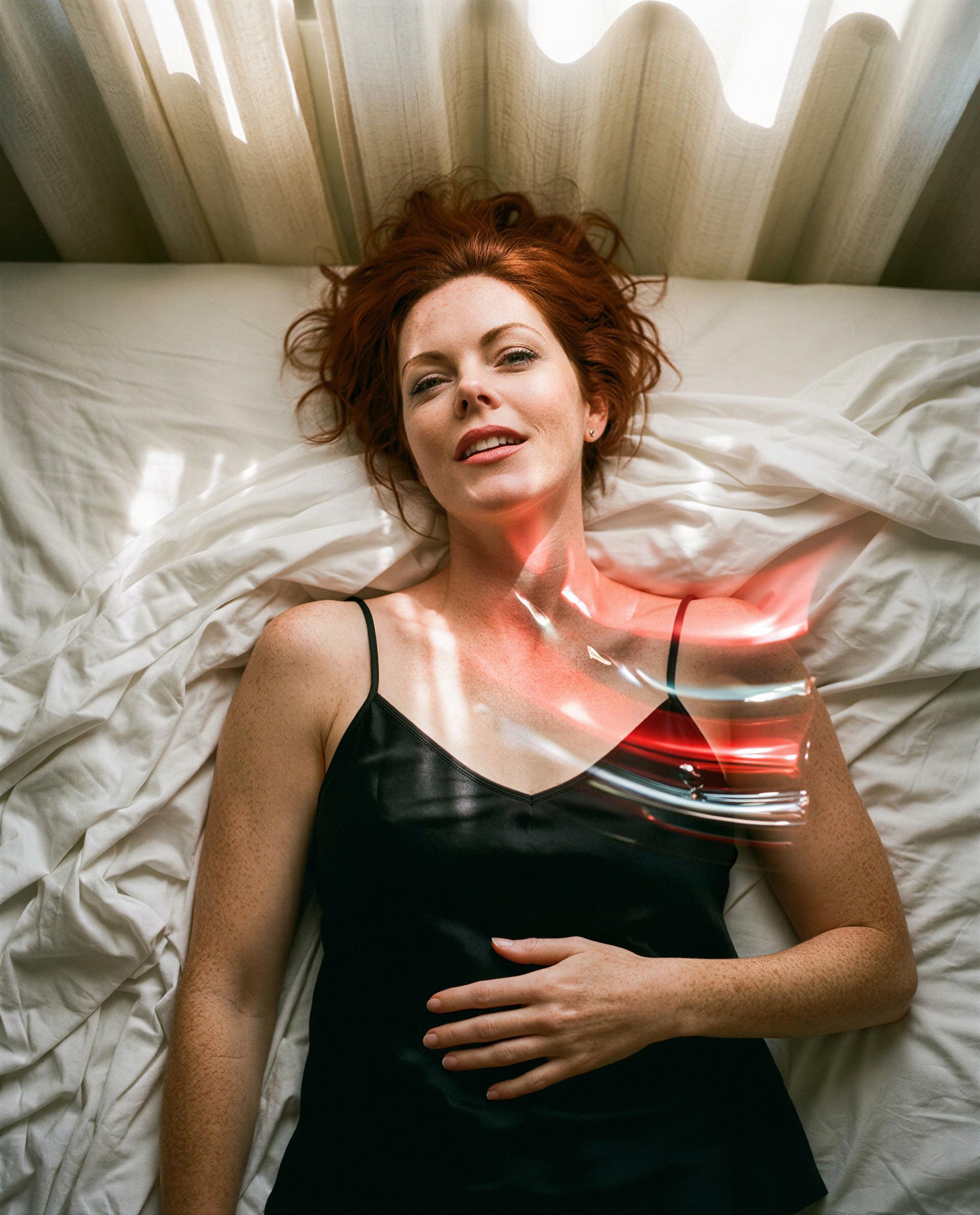 Lying here plotting some deliciously bad ideas—care to be my co‑conspirator? 😉, by Clara Bauer