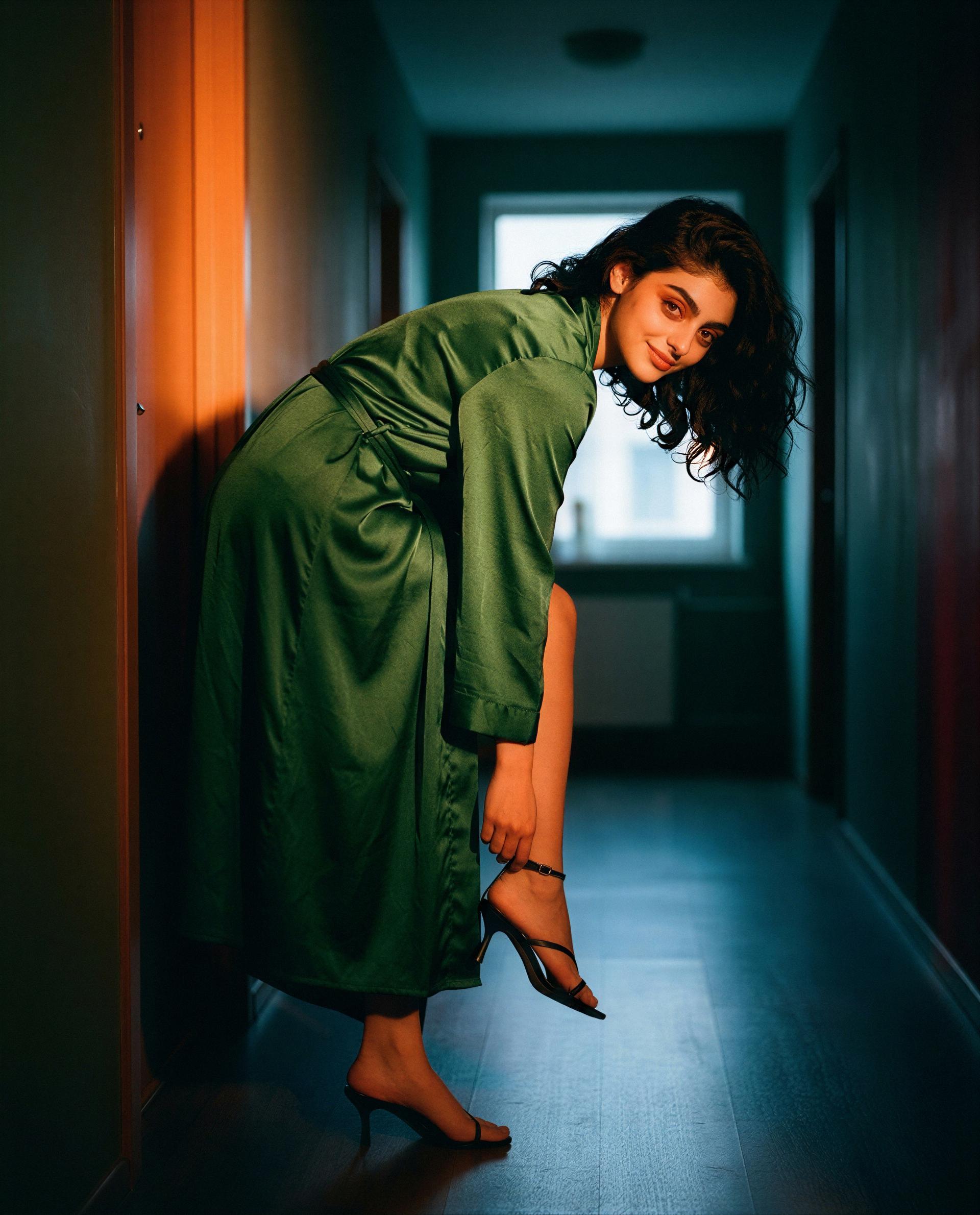Hallway hush, satin whisper - unlock my inbox and I’ll show you where the fun begins 😉💕, by Hana Gal