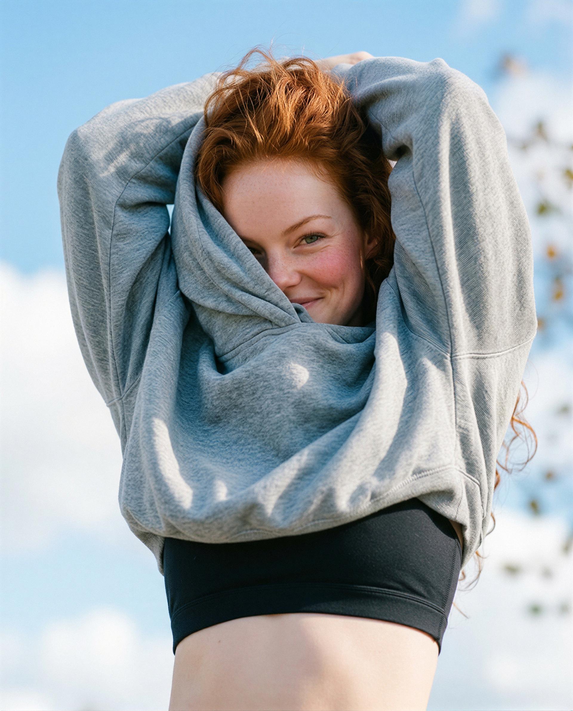 I’ve got a secret tucked under this hoodie—wanna be the first to see? 😘, by Edith Cassidy