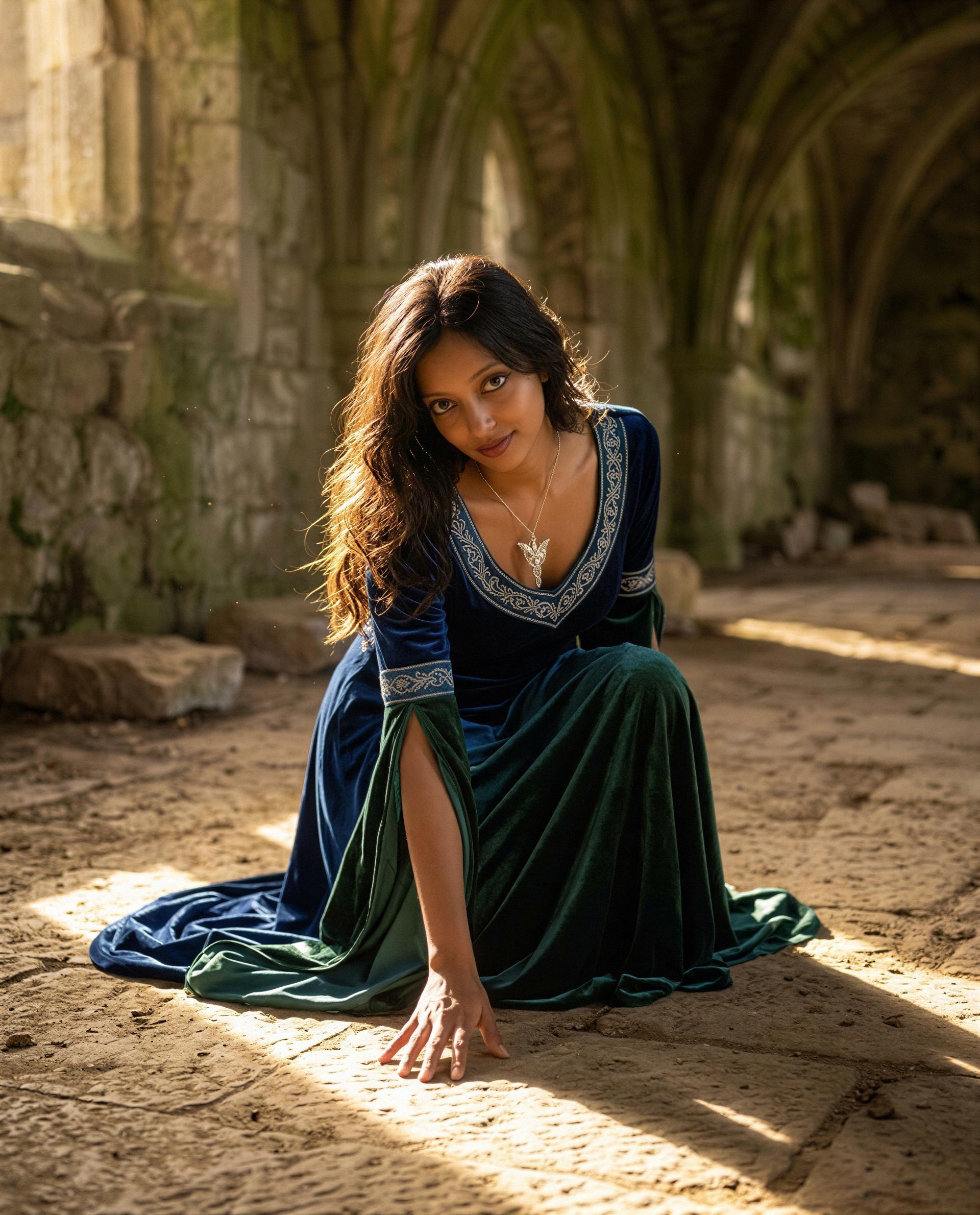 Velvet, ruins, and me - come explore where the light doesn't reach. 😉💕, by Uma Iyengar