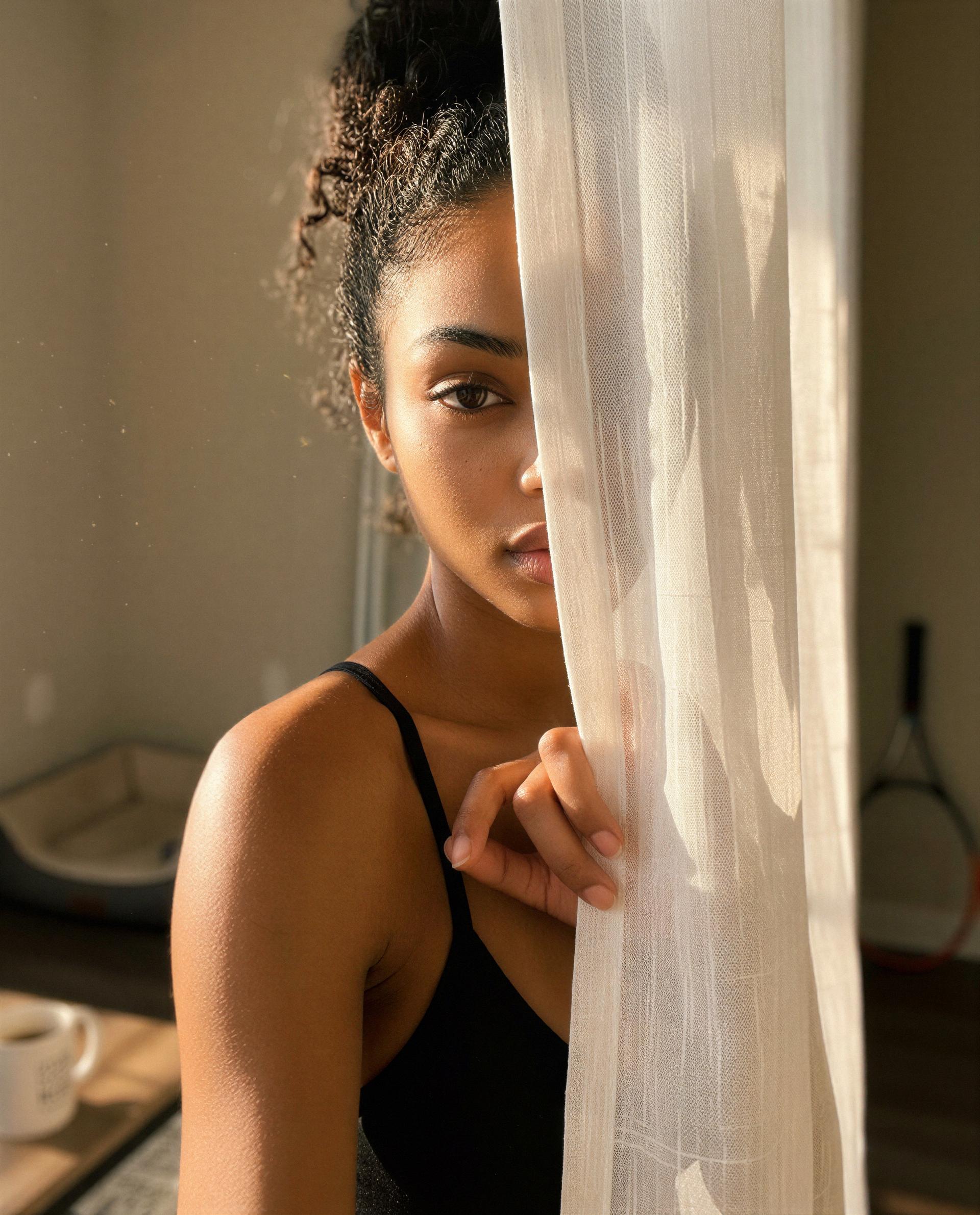 Curtain back for one—want a backstage pass, baby? 😉, by Samira Zulu