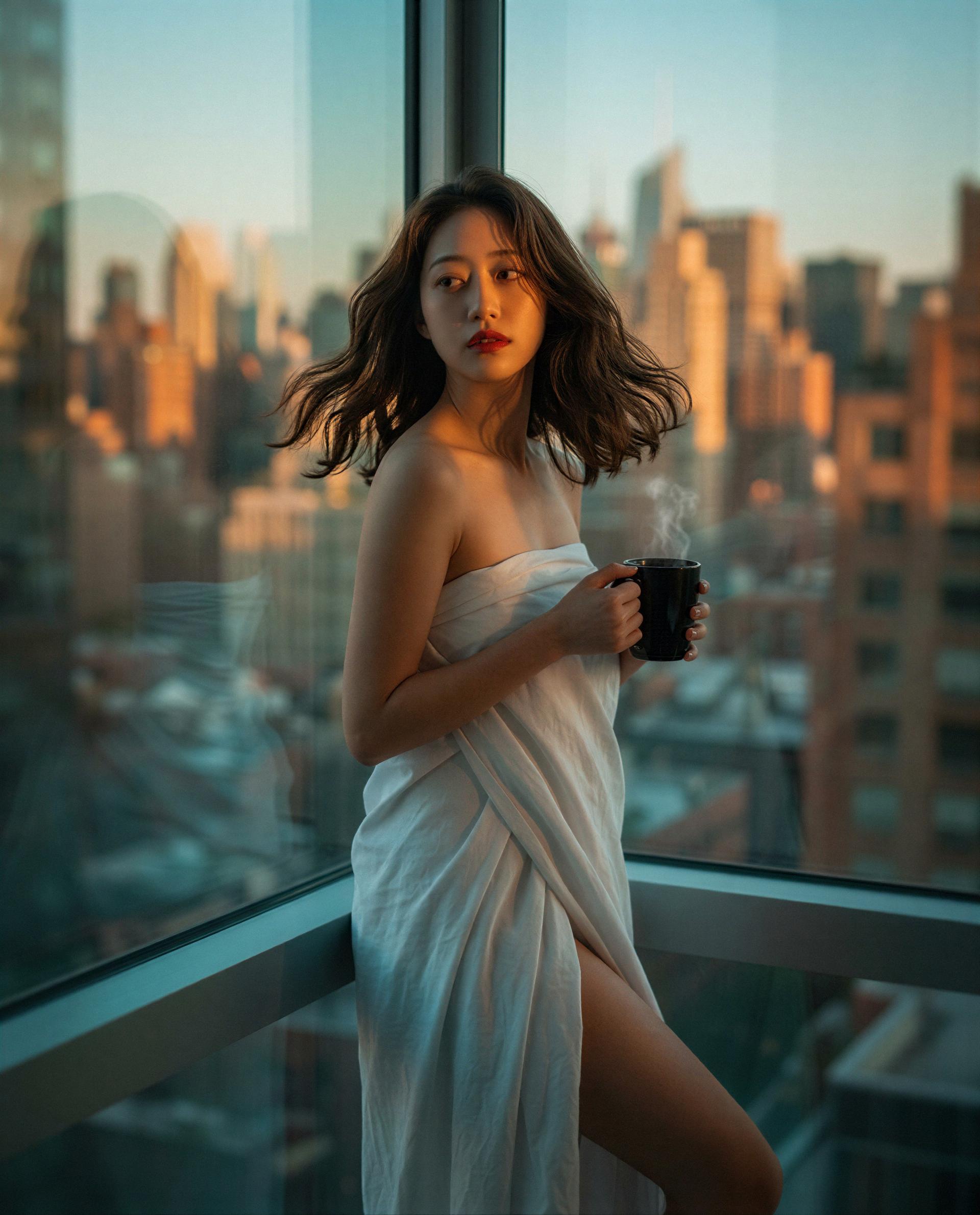 Coffee's warm, I'm not—come claim the rest of me? ☕️😘, by Rui Yang