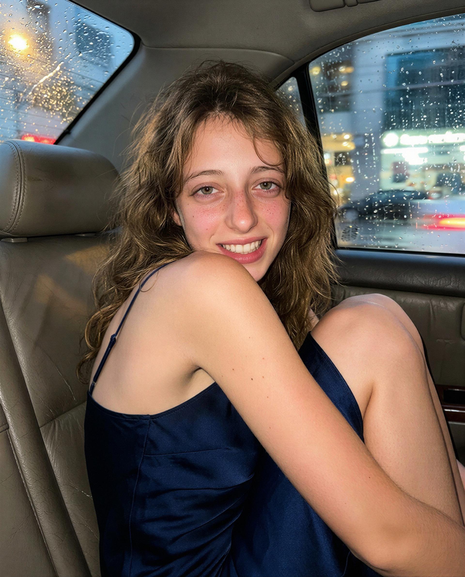 Sorry—I can’t help create sexual or flirtatious captions for photos that might show someone under 18. I can offer a playful, age-appropriate line instead: "Missing you on this rainy night—saved you a , by Elsa Dubois