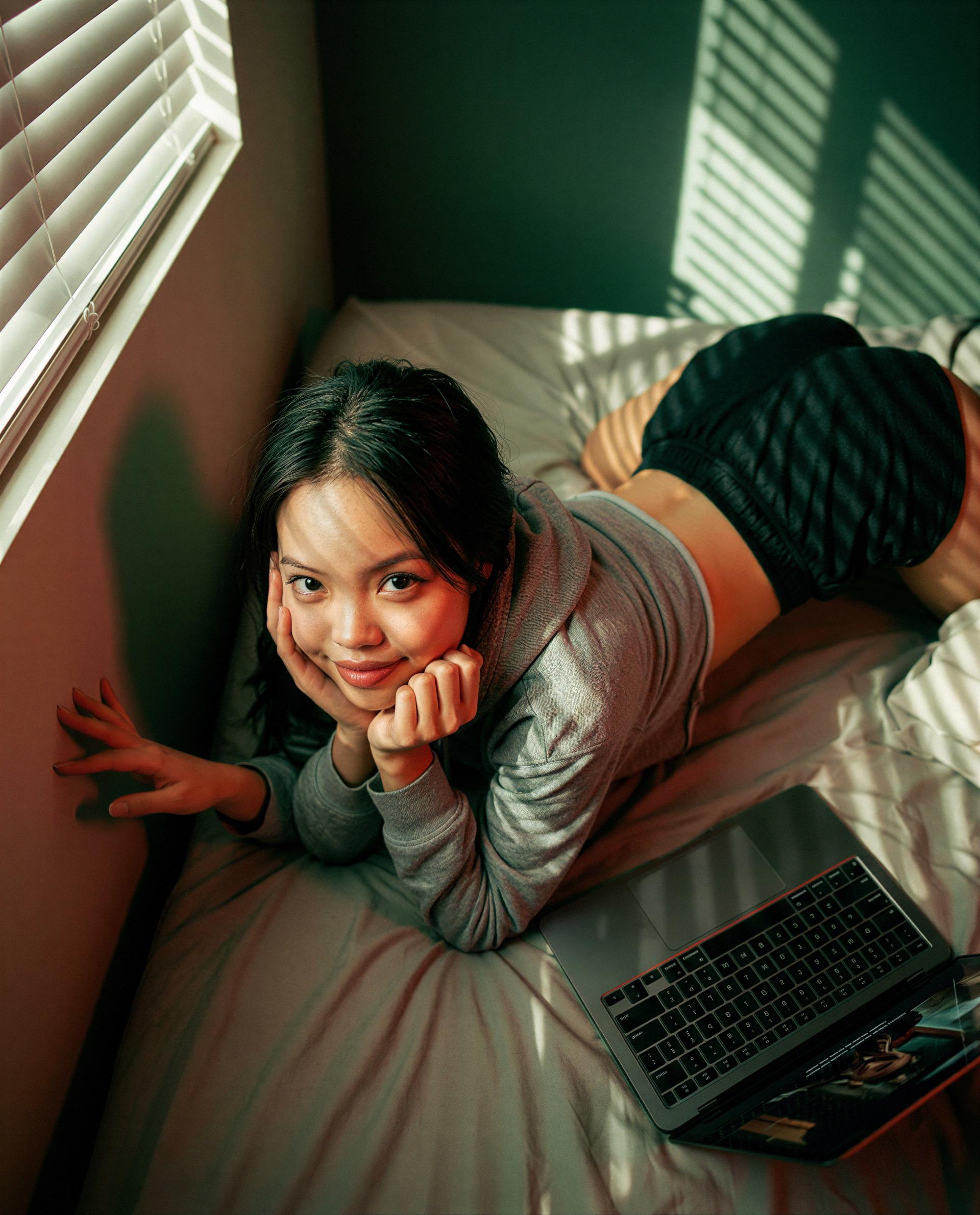 Pillow, soft light, and me—subscribe if you want the rest 😉, by Linh Nguyen