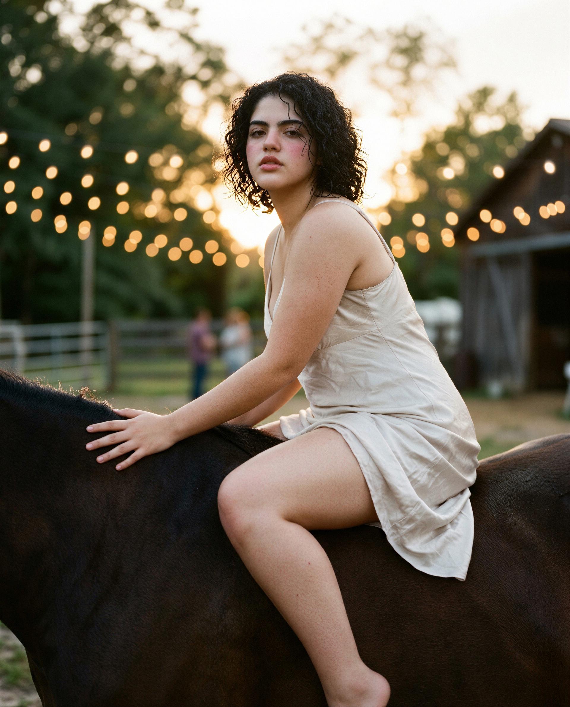 Bareback at golden hour - stay late and I’ll let you lead. ✨, by Safiya Kaya