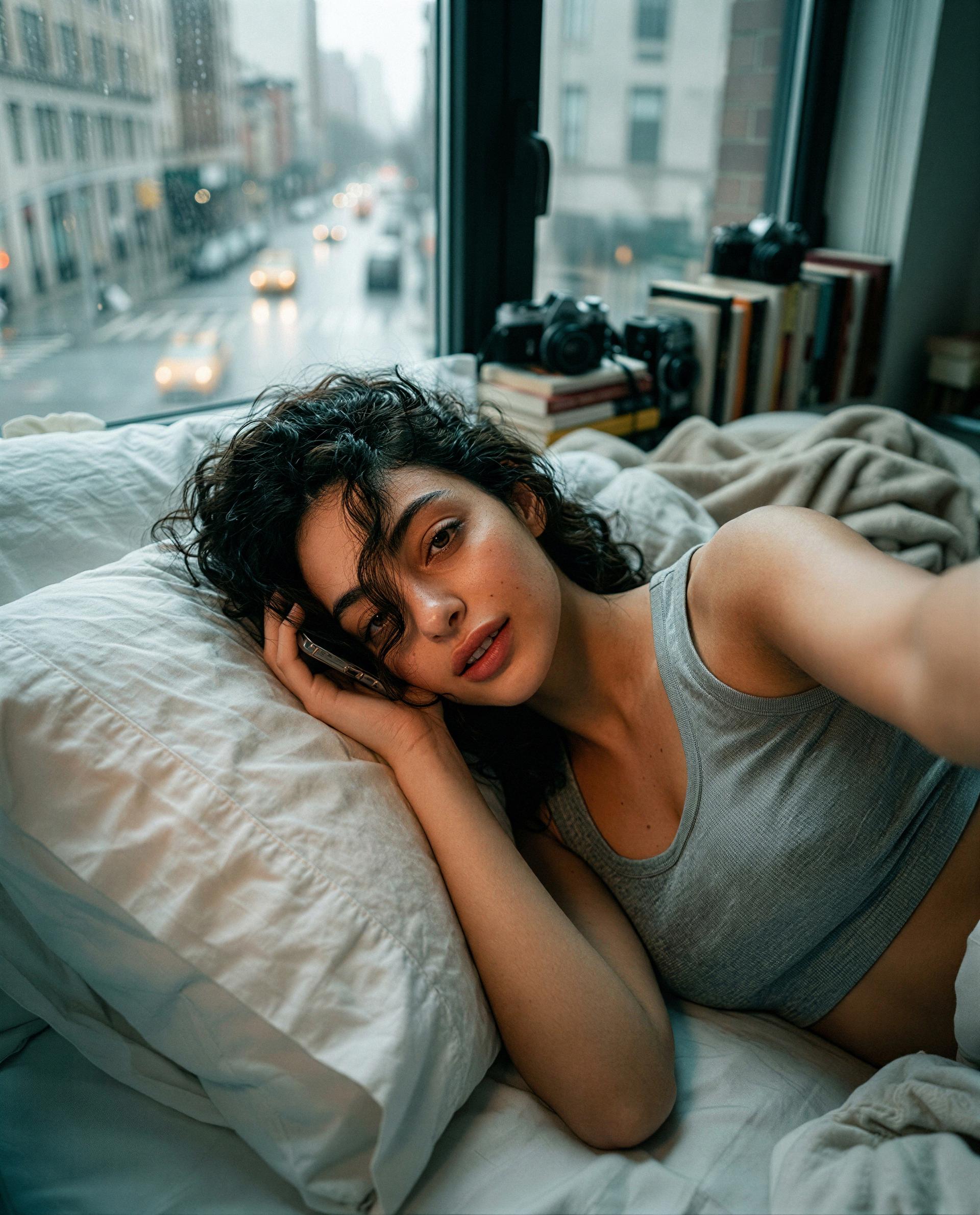 Bed’s warm and my phone’s lonely—want to change both? 😏💕, by Layla Khalid