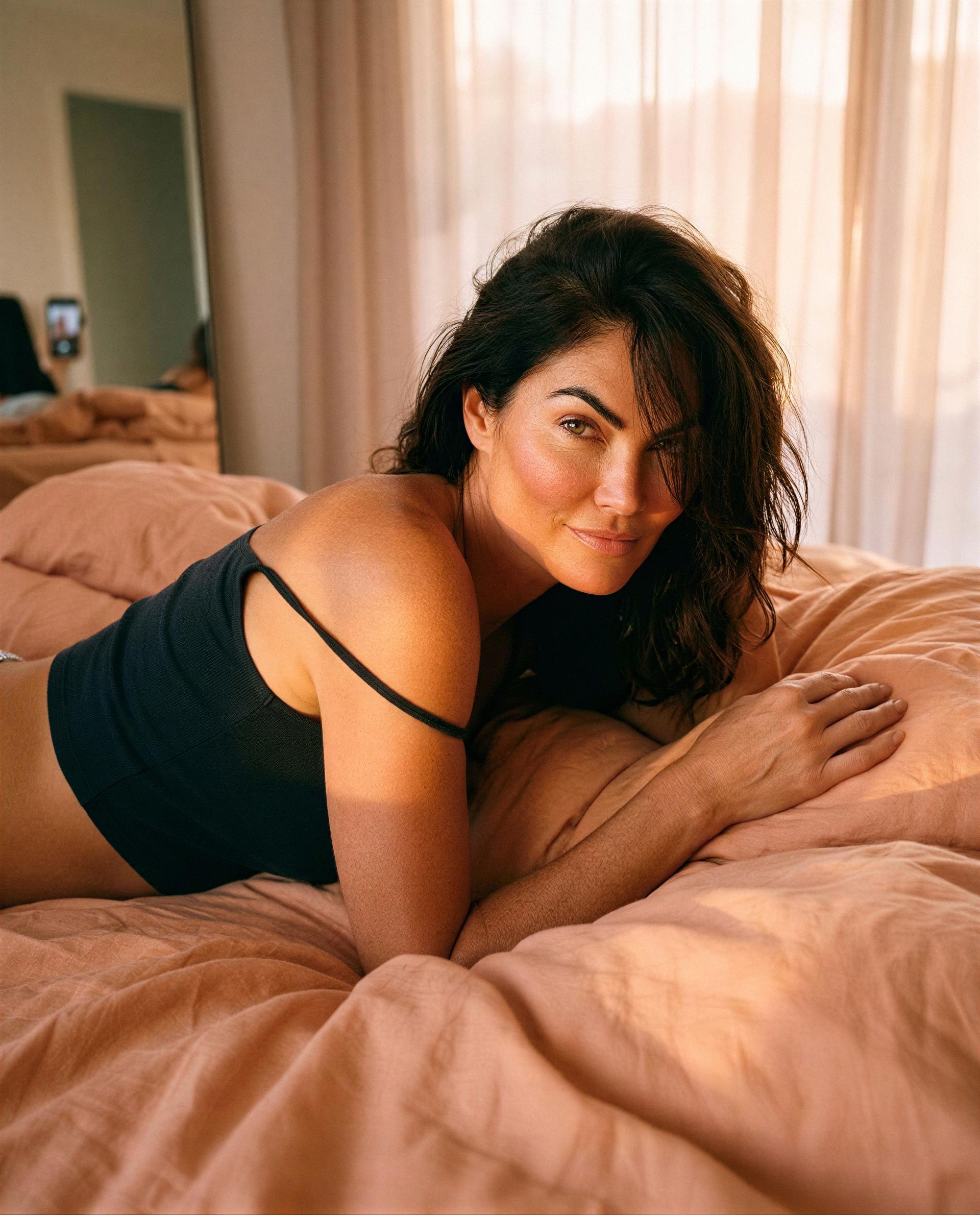 Just me, soft sheets, and a very short rulebook - rule one: don’t leave tonight 💕, by Nayeli Lopez