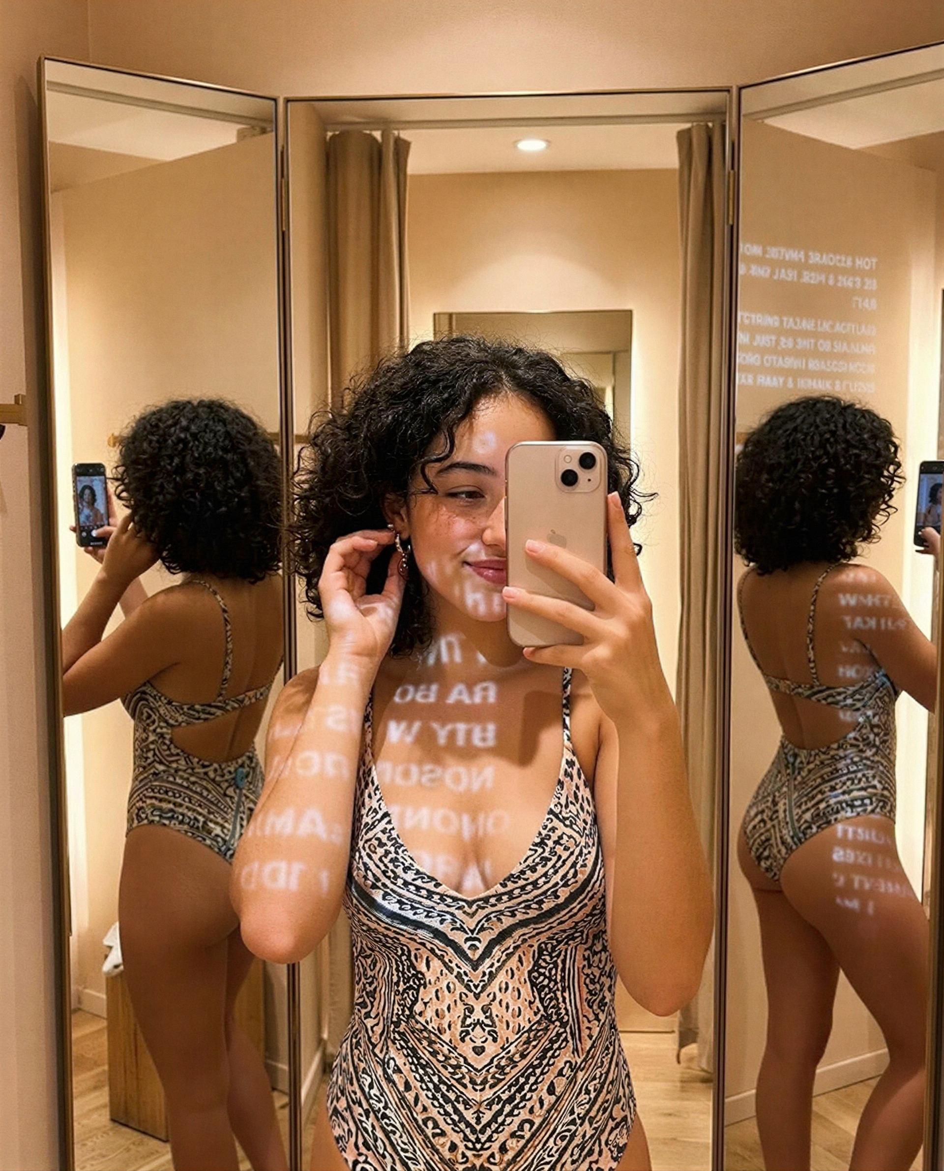mirror's lying - the real show’s reserved for my private feed, you coming? 🫣💋, by Zoe Williams