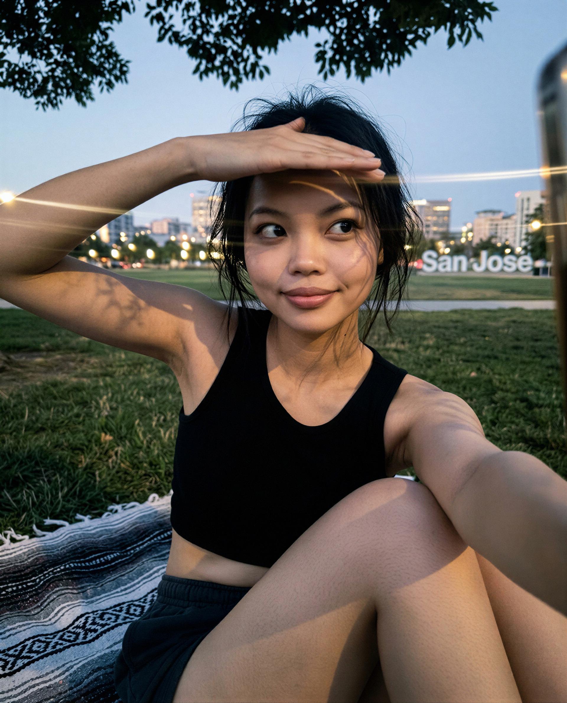 City breeze, warm blanket, and one irresistible secret - dare to peek? 😉💕, by Linh Nguyen
