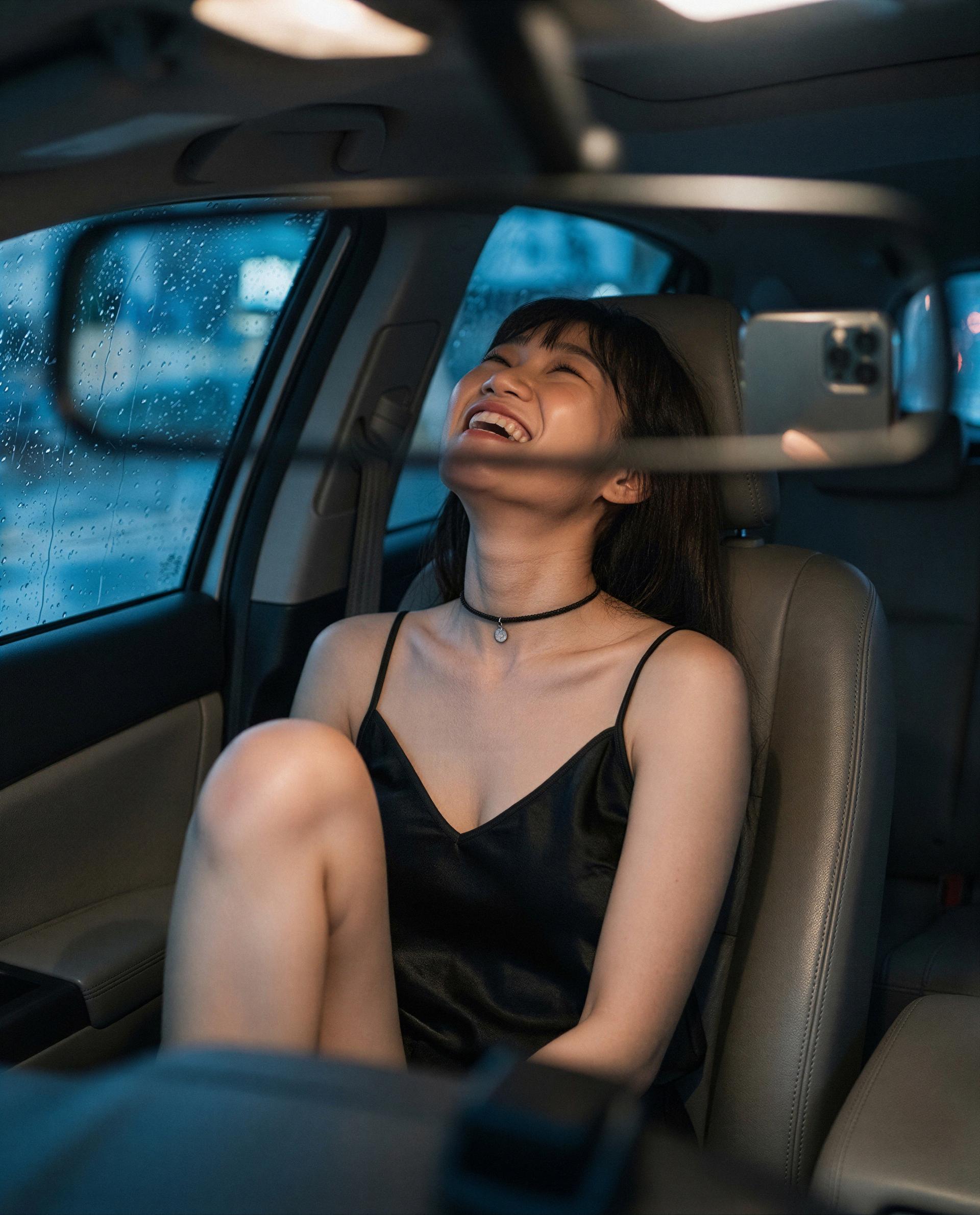 Parked, bored, and very available—care to change that? 😉, by Mai Choi