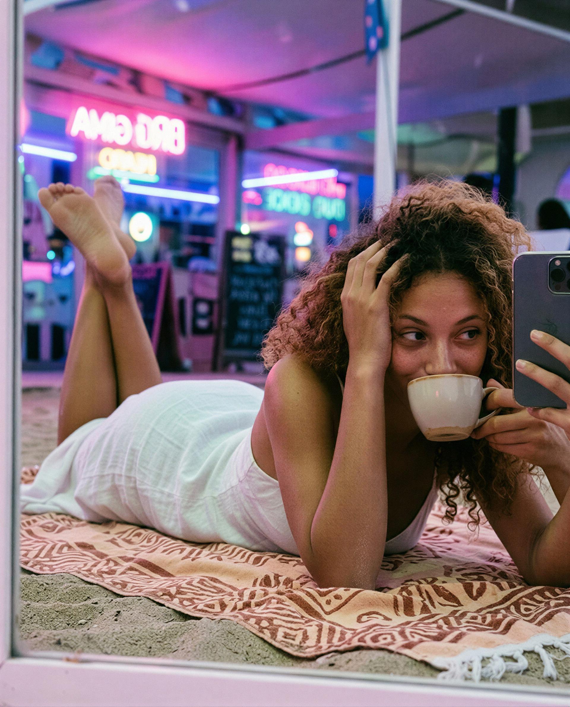 felt brave might delete - sneak a sip and i'll reward you with the full show 😳☕️, by Mariana Alves