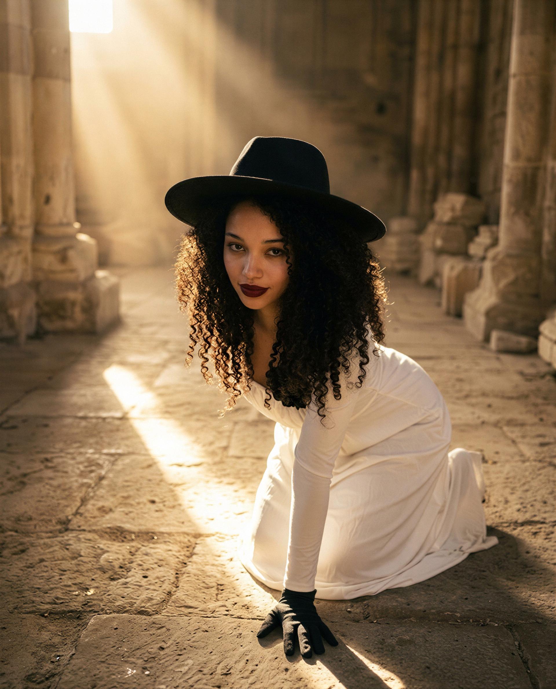 Hat tilted, dress flowing - come find where I’ve been saving my favorite kiss. 😉💕, by Zara Martínez