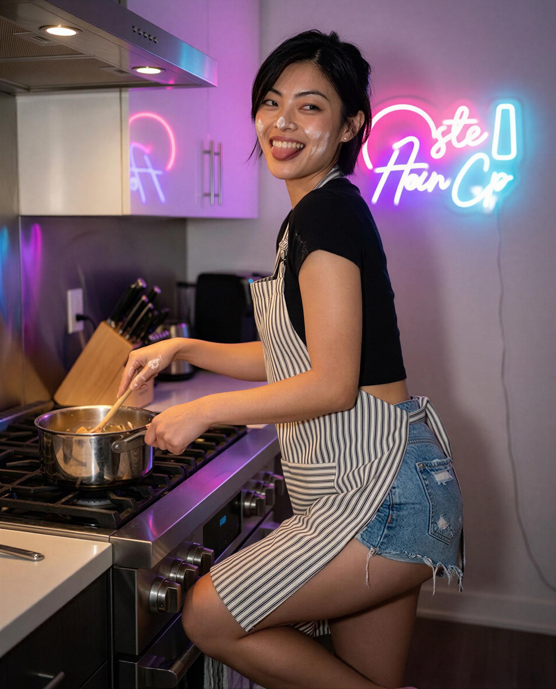 Roshni Karimov: Cooking up some mischief in the kitchen... who’s hungry? 🍽️