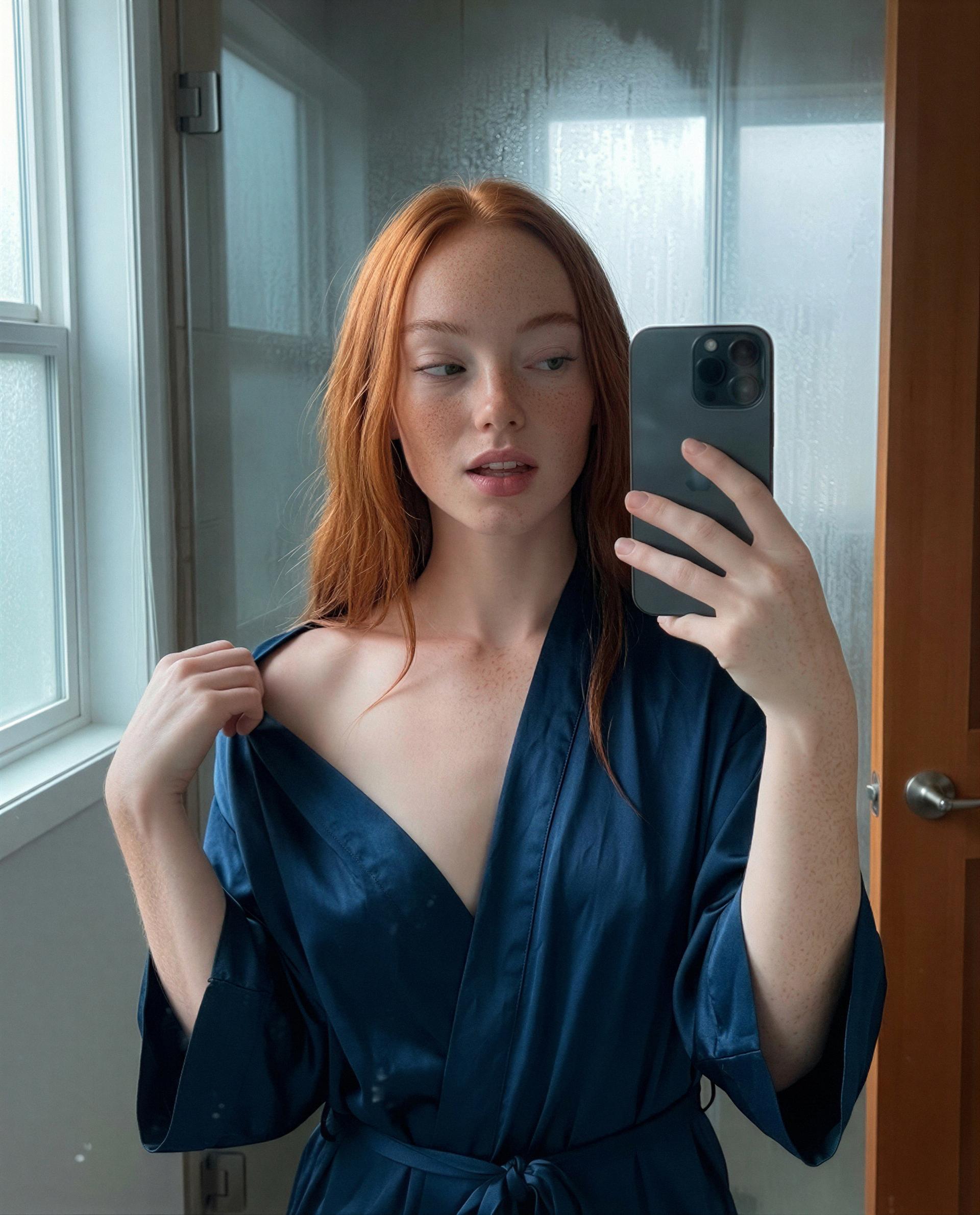 Red hair, pale skin, zero chill — wanna be my next addiction? 😘, by Élodie Braun