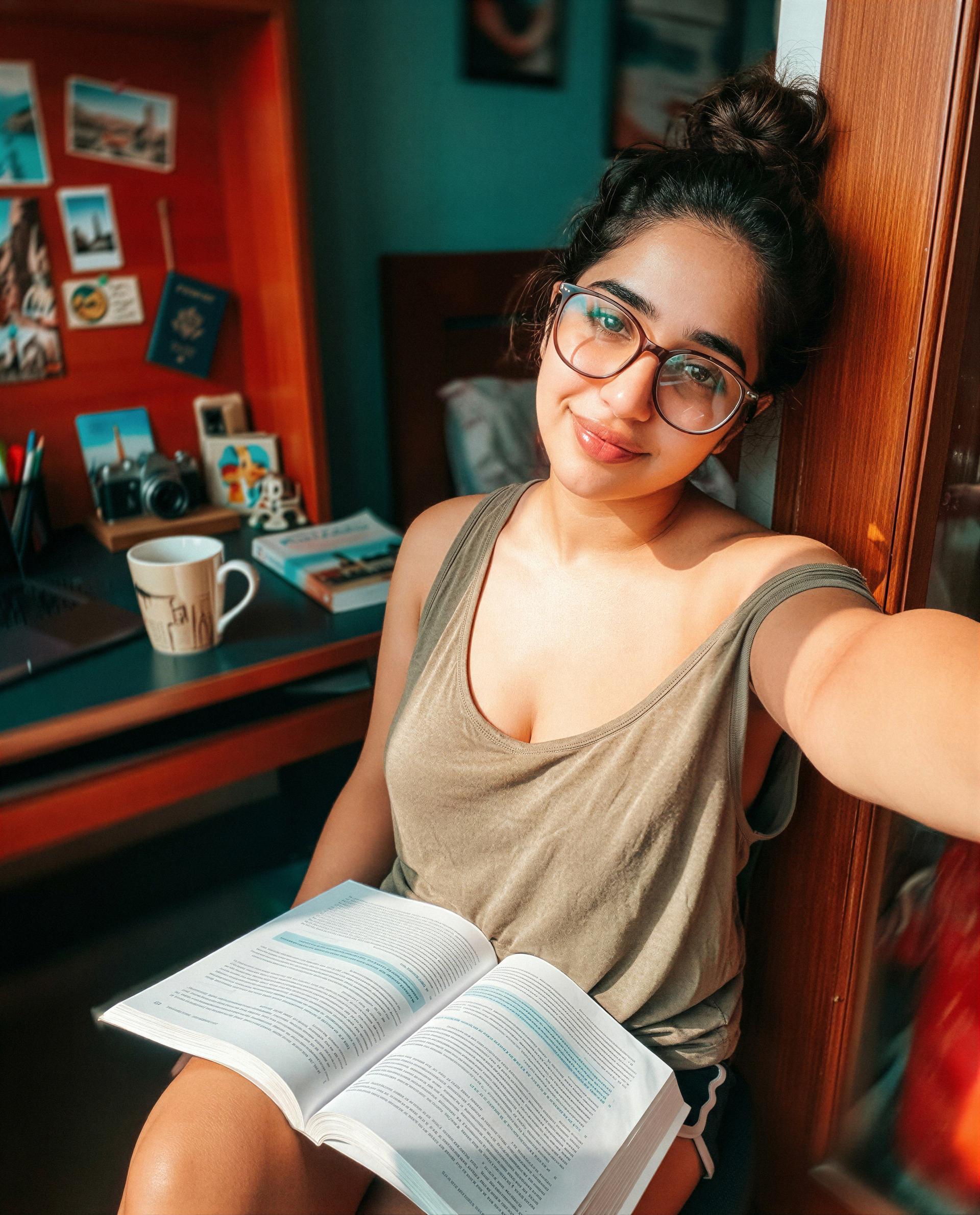 my book's open but i'm more into your messages - tempt me into a private chapter? 🫣💌, by Reem Shimon