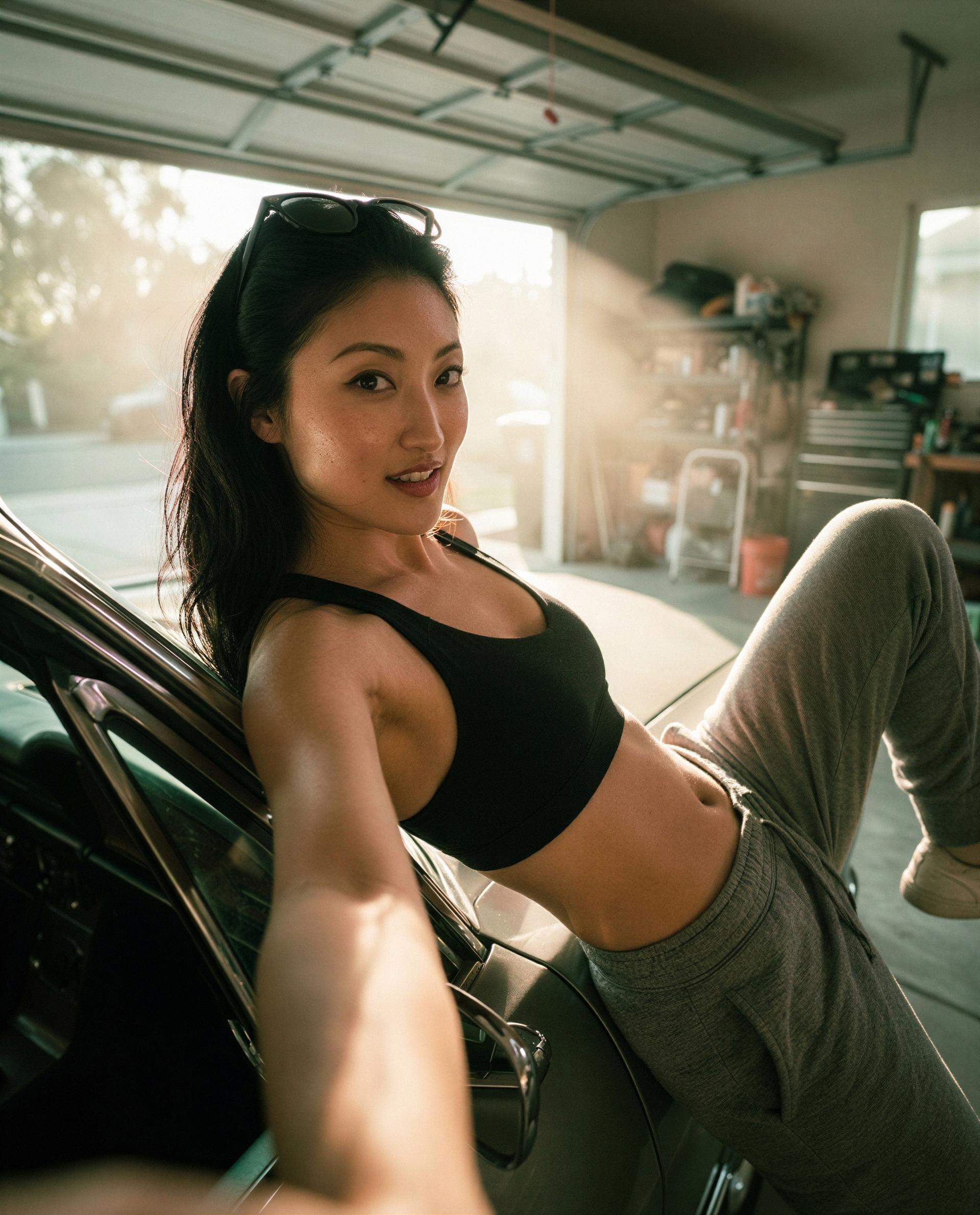 Engine's warm, and so am I — ready for a private ride?, by Leila Nguyen