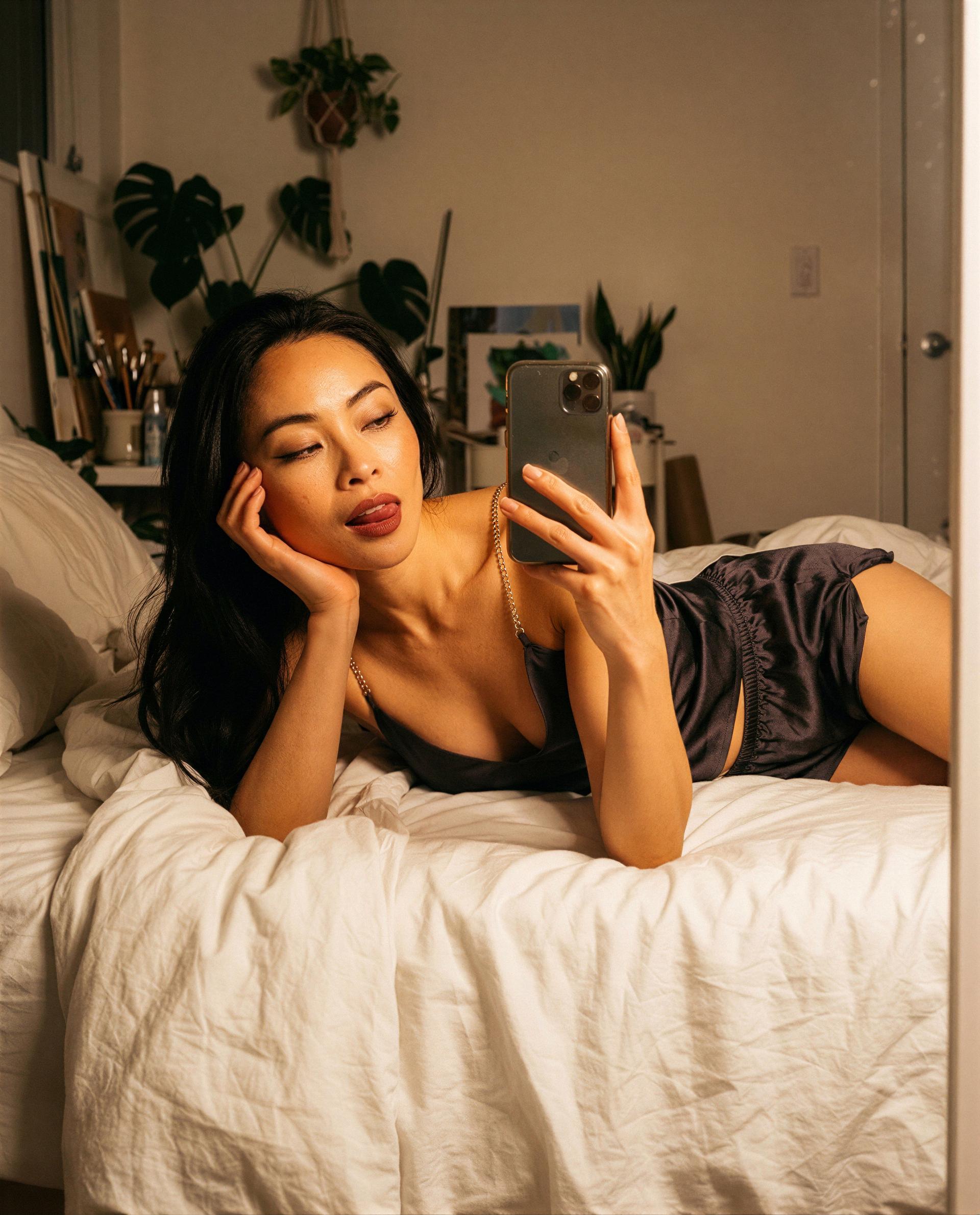 Tara Das: Just me, a cozy bed, and a little mischief. 😉