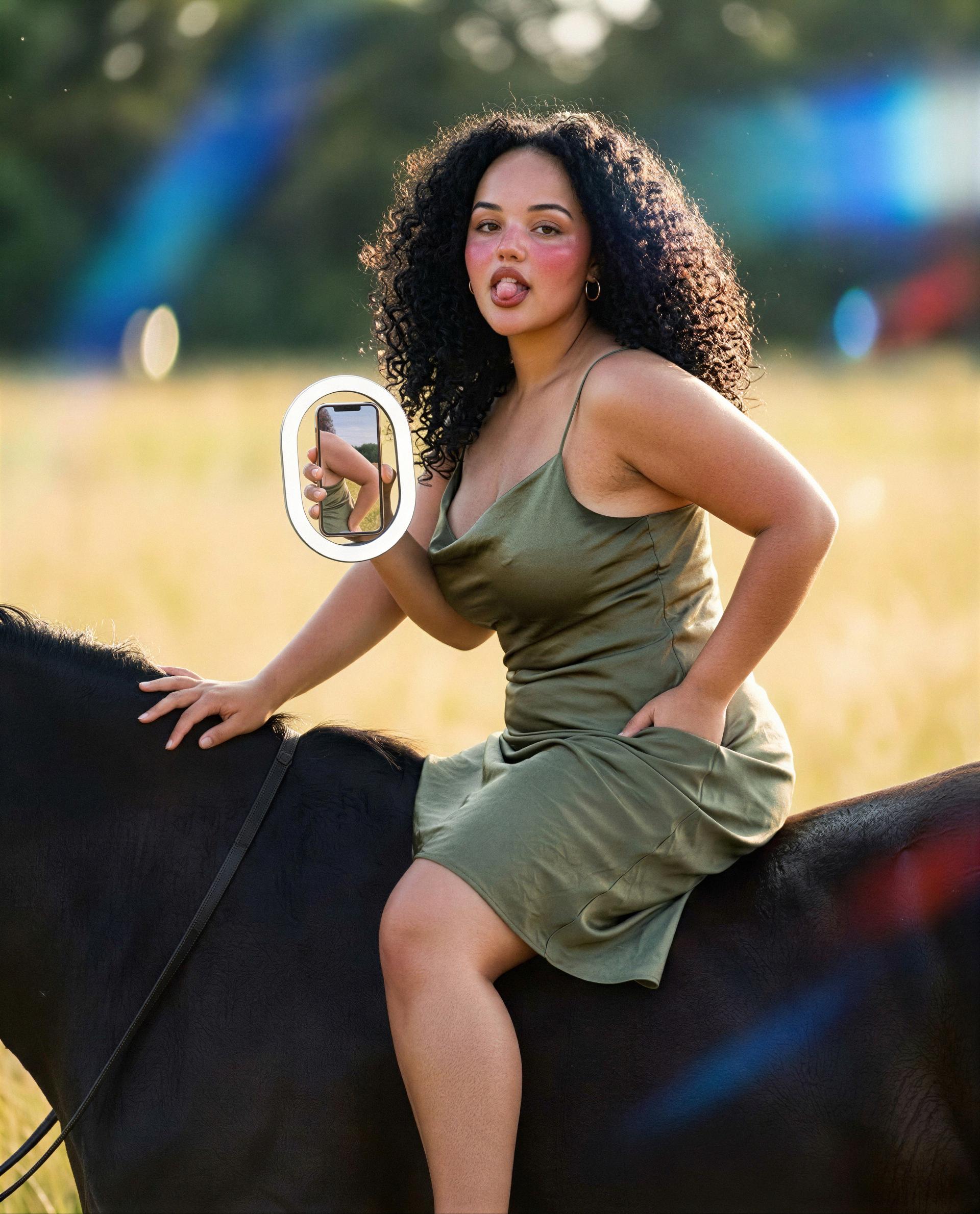 Sitting pretty on my favorite ride—slide in and I’ll make it worth your while 😉, by Zaira Fernandez