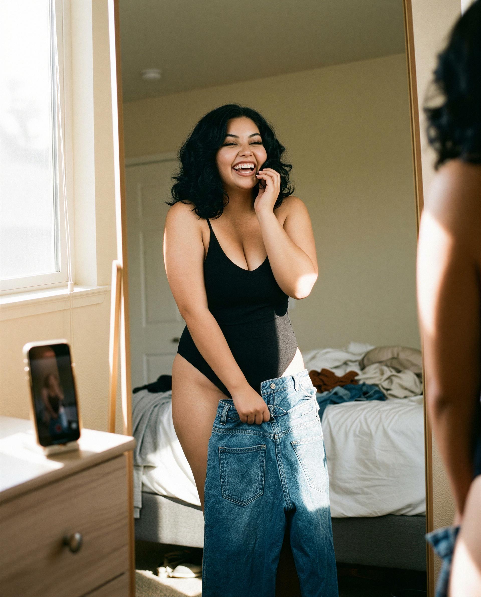 can't decide if these jeans should stay on - vote with a DM? 🫣, by Beatriz Ramirez