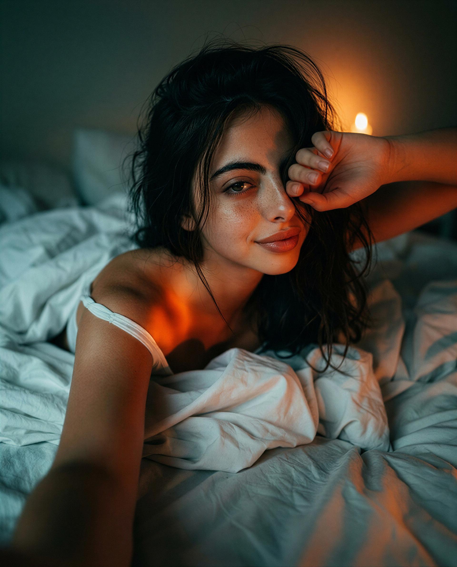 Just me, candlelight, and you—ready to be my favorite distraction? 😉, by Dalia Hashim