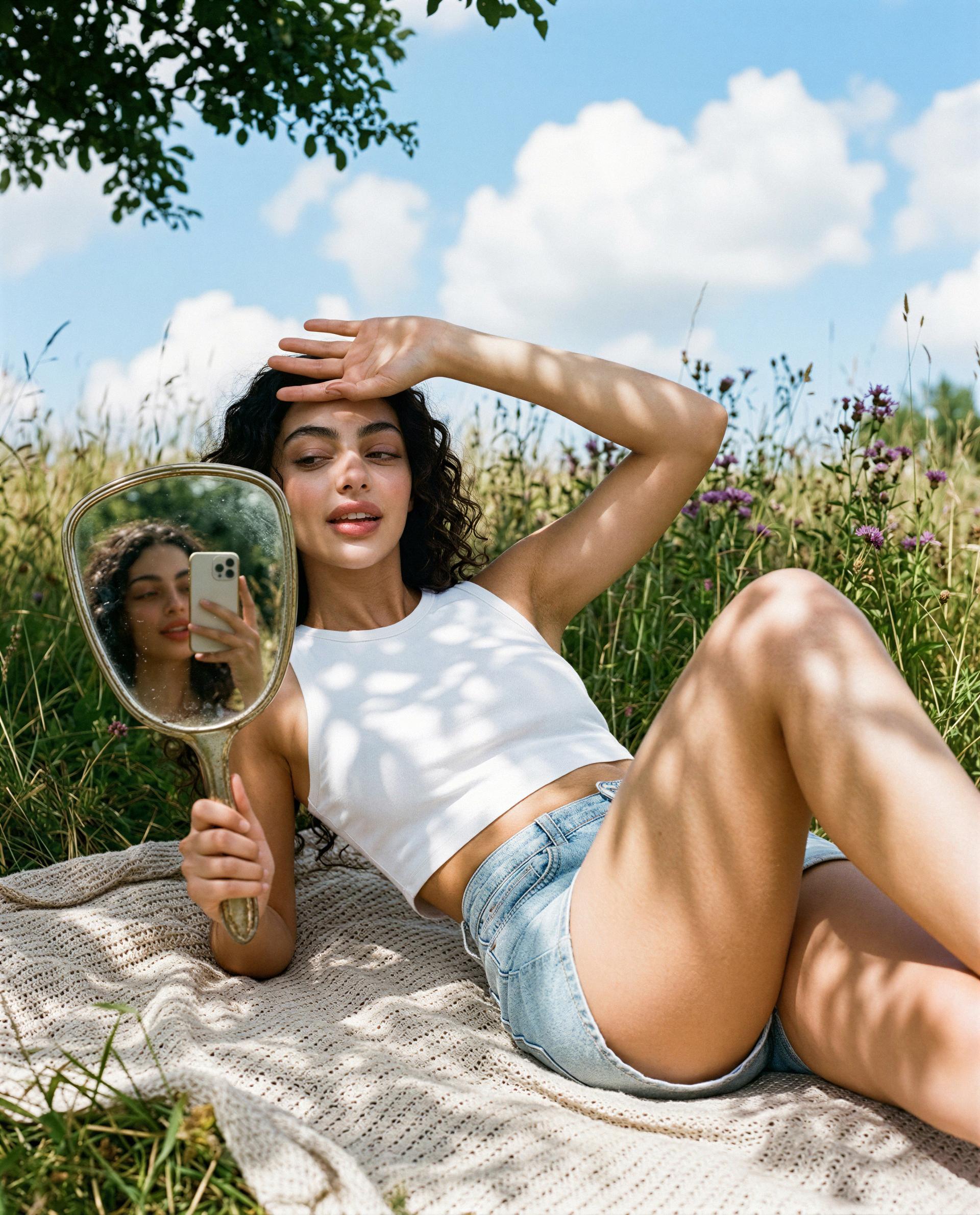 Mirror's just a taste - slide into my DMs for the full-course afterparty 😘💕, by Layla Khalid