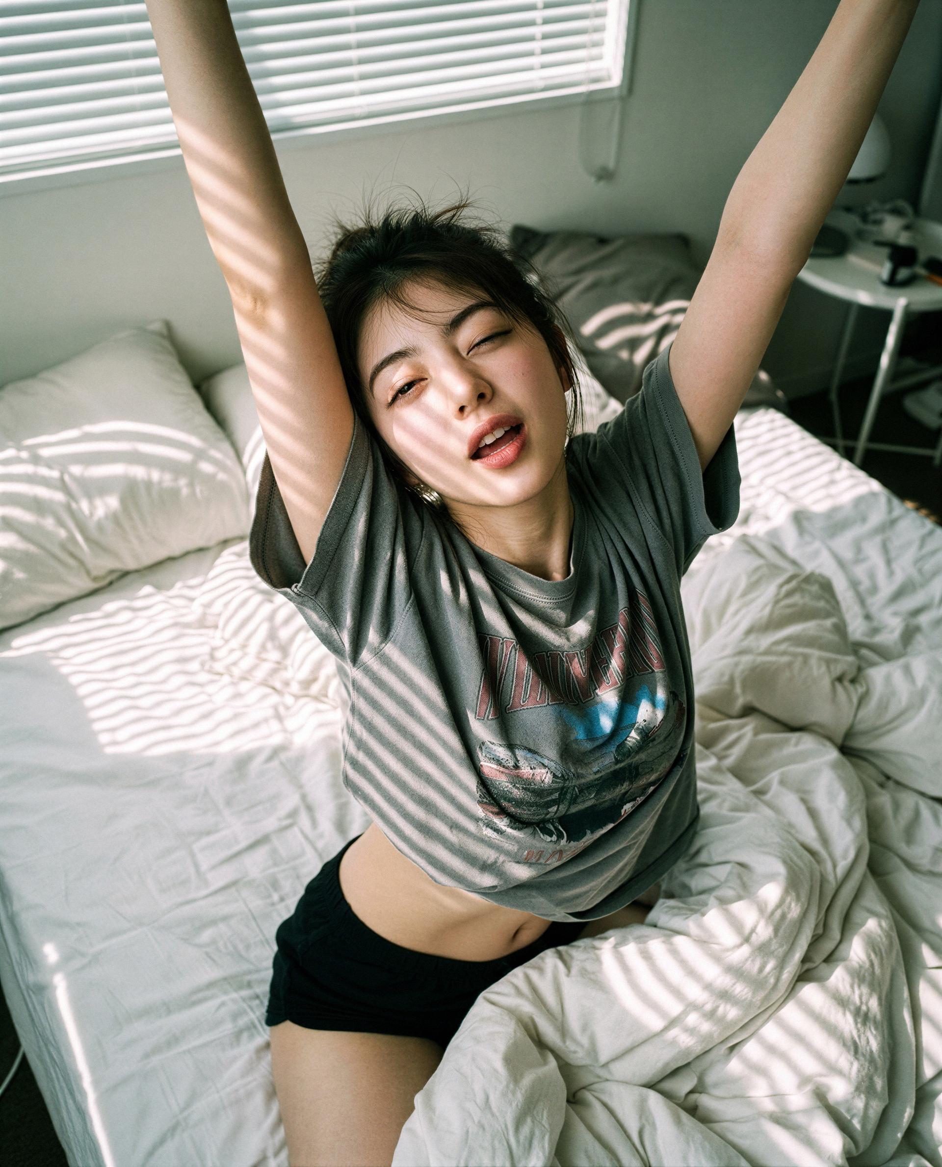Half-asleep and all for you - sneak in and wake me up the right way? 😘, by Koharu Kamiyama