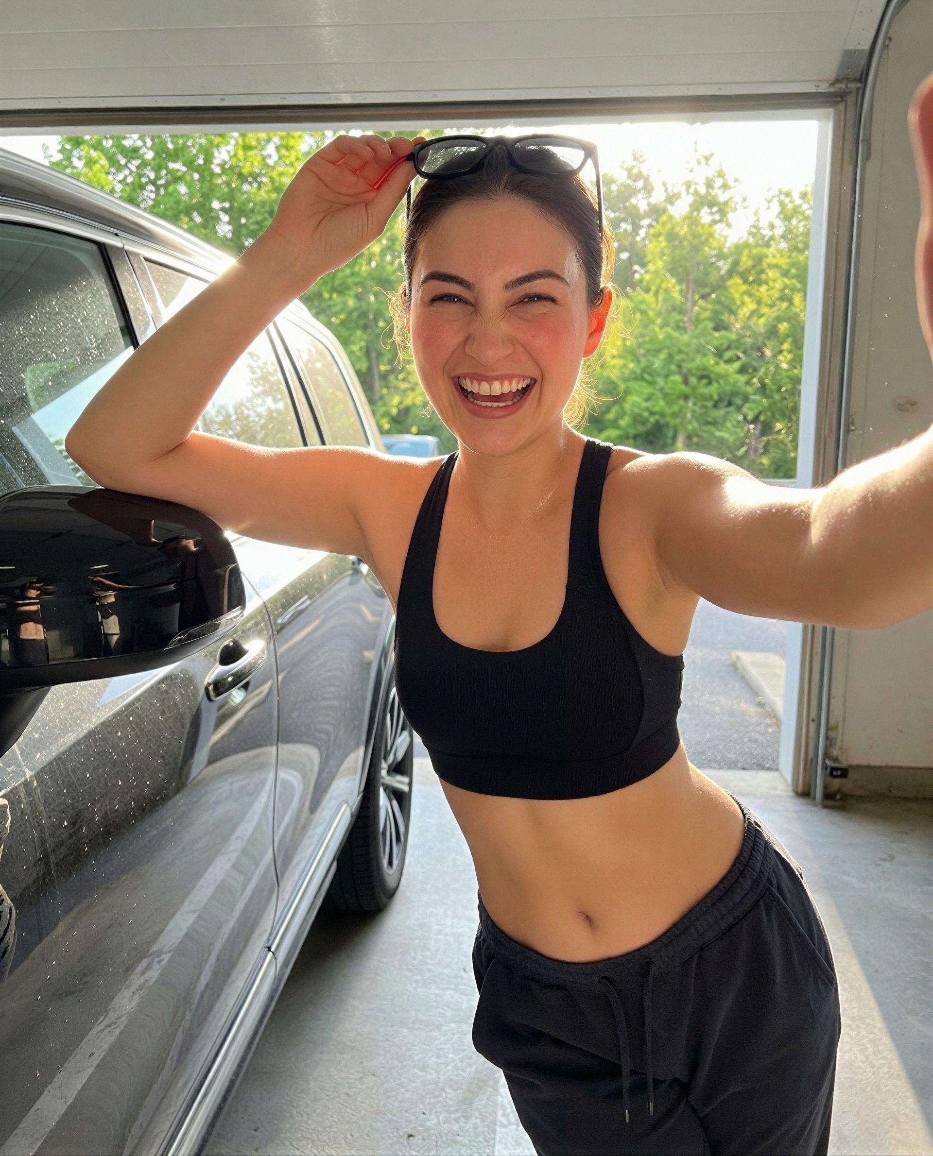 Sunshine, a sweaty grin, and an empty spot next to me—come claim it? 😉, by Gauri Ansari