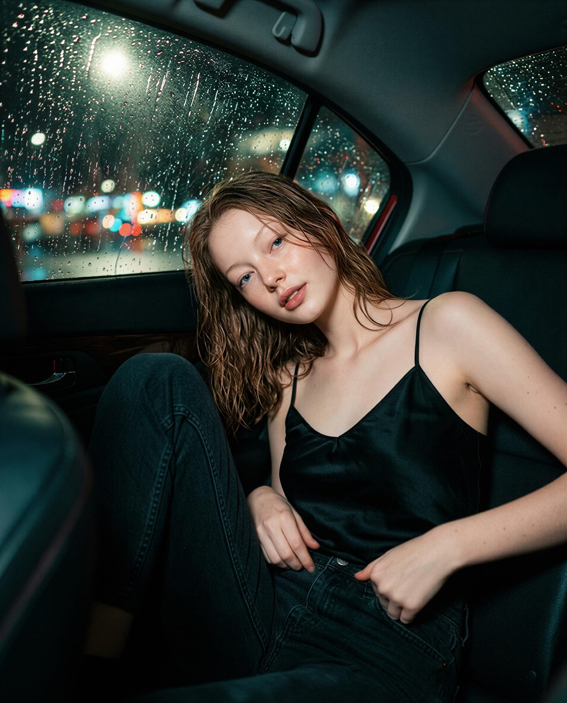 wet hair, backseat, and my DMs dangerously empty - dare to fix that? 🫣, by Katherine Taylor