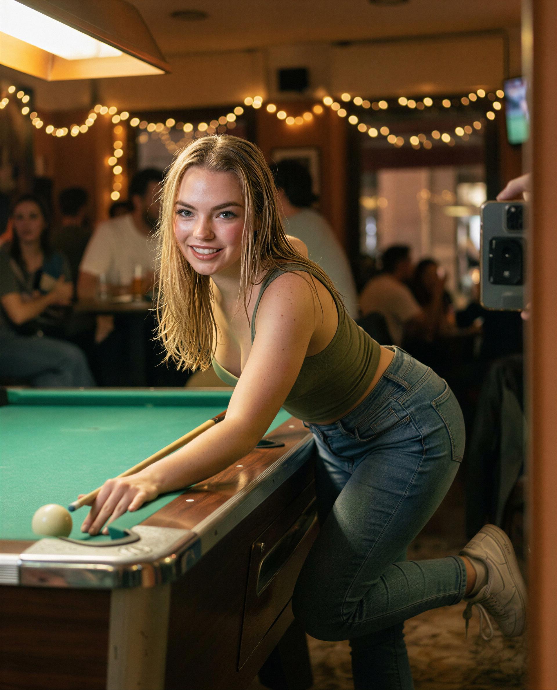 Rack ’em up—pay to play and I’ll give you the exclusive finish 😏, by Gabriella Ricci