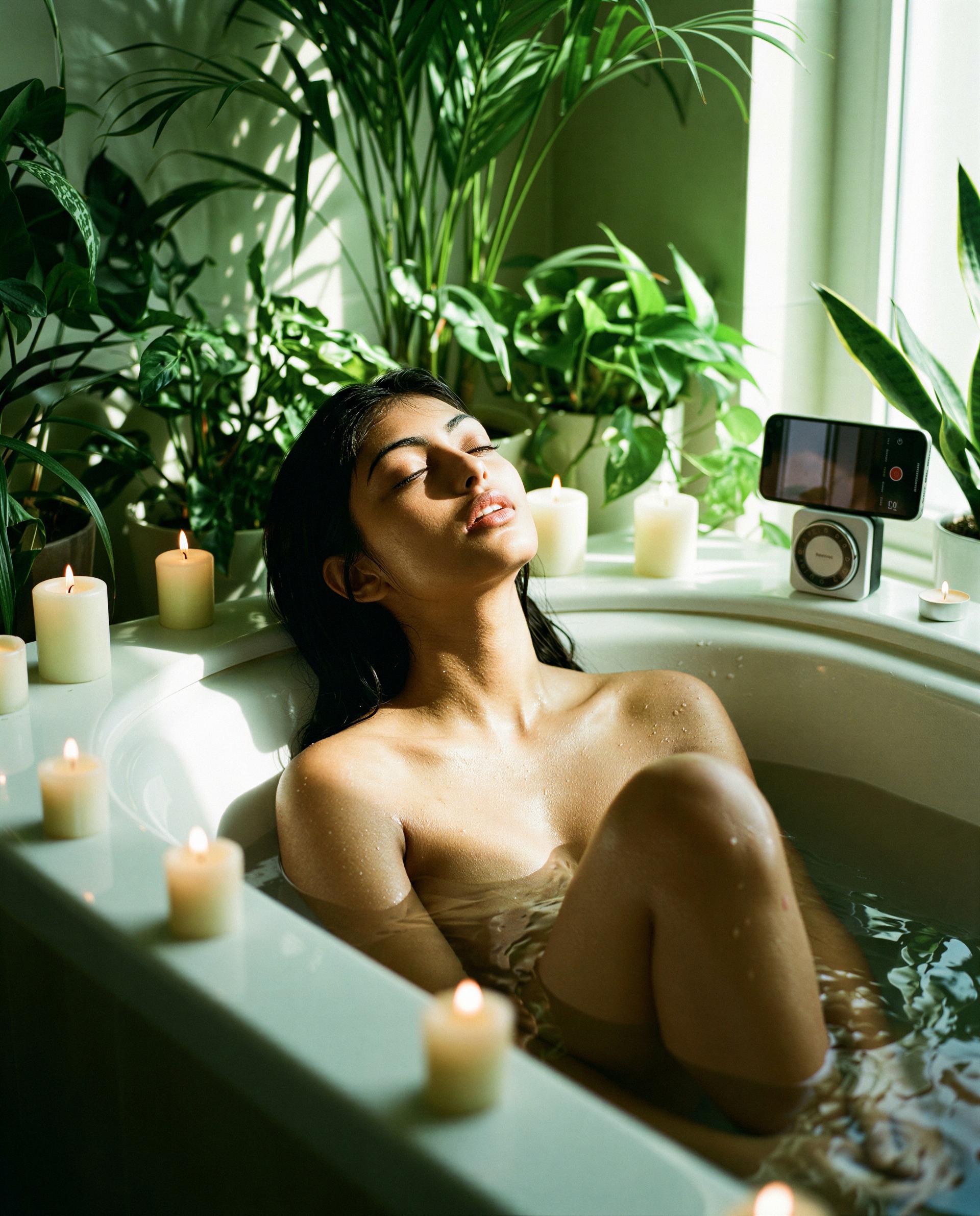 Wish you were here to blow out these candles… or to spark something a little hotter with me 😘🔥, by Radha Sen