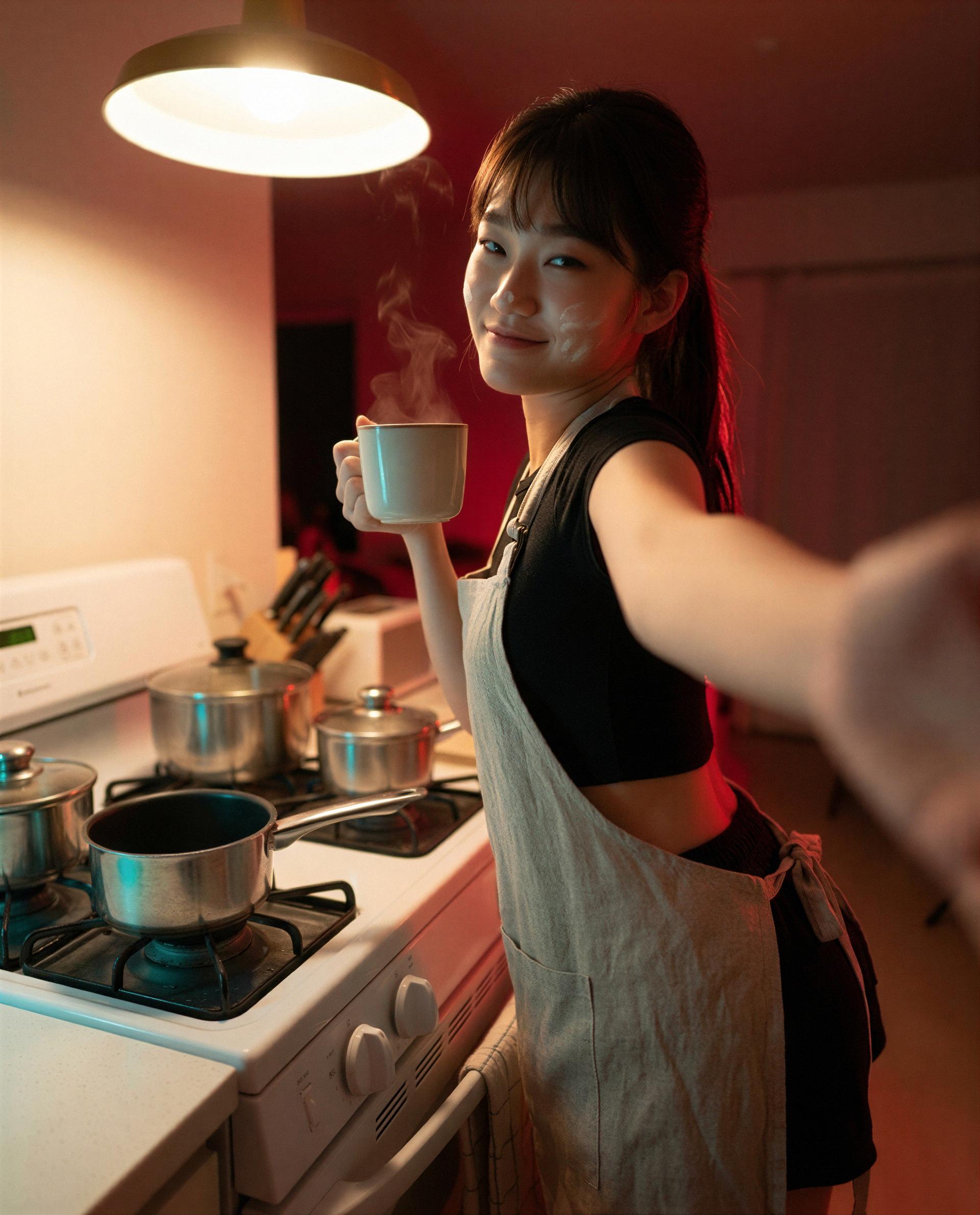 Steaming cup in hand - come keep me company and I’ll show you how I turn up the heat. 😉, by Mai Choi