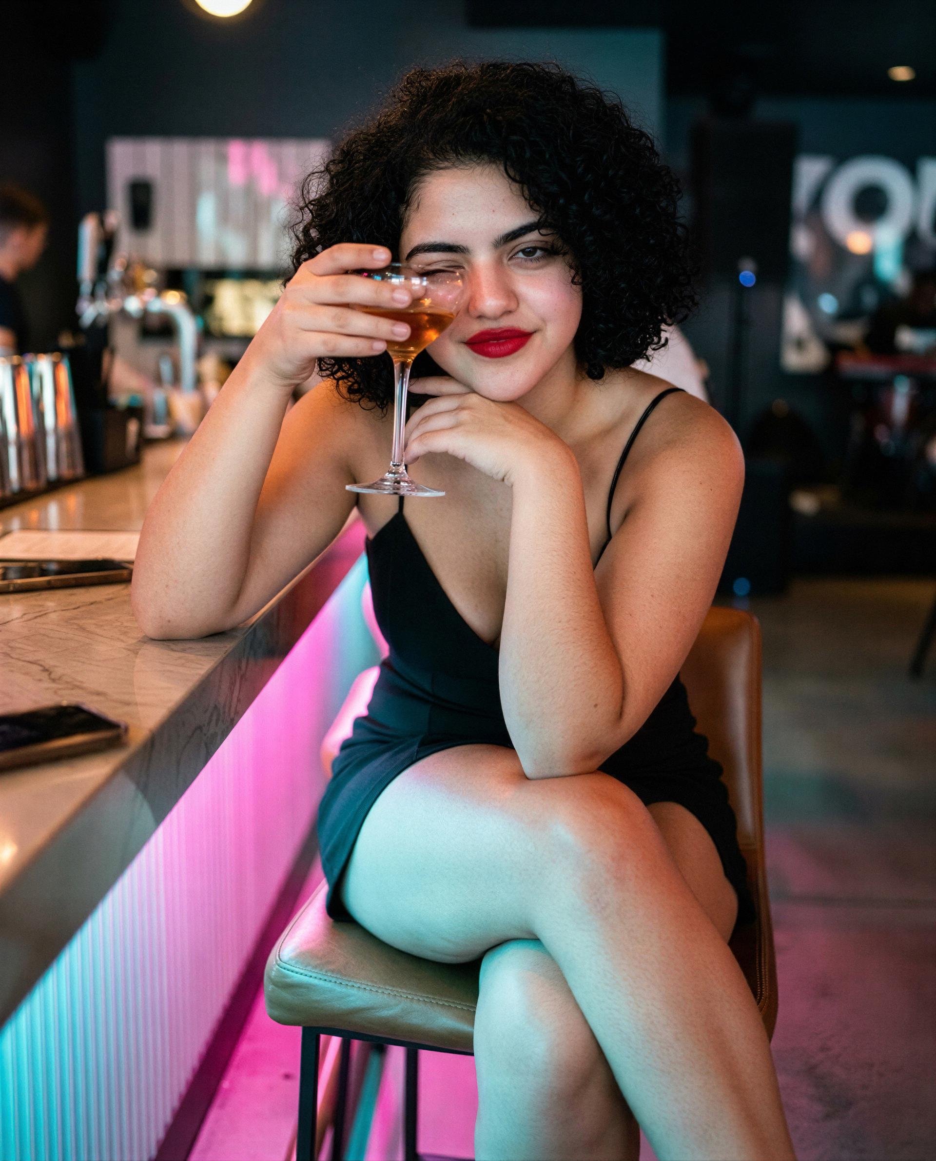 One glass, one promise - subscribe and I’ll show you a side nobody else sees. 😉💕, by Safiya Kaya