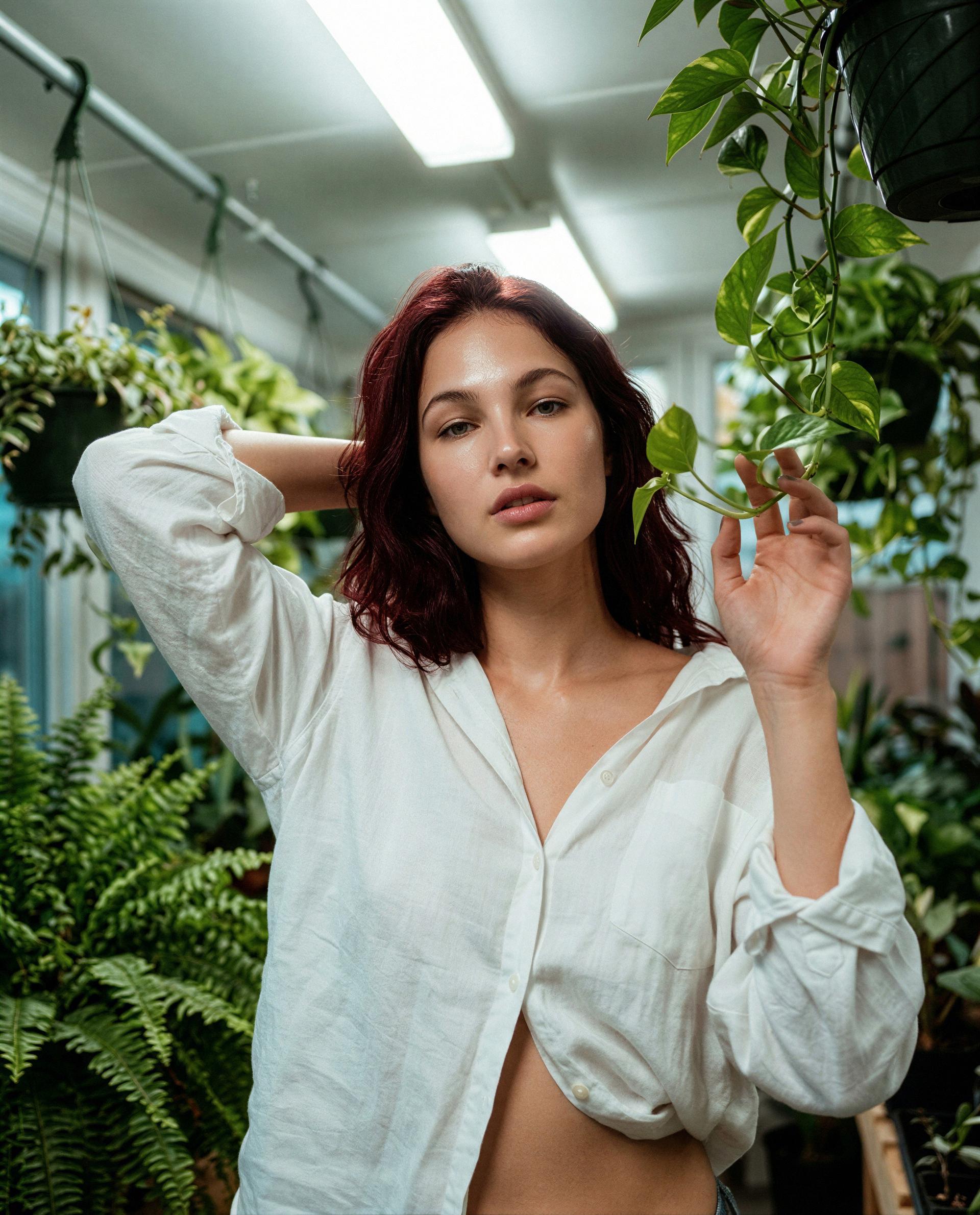 So many leaves to hide behind... or we could skip the hiding—private pics tonight? 😈, by Roksolana Fedorenko