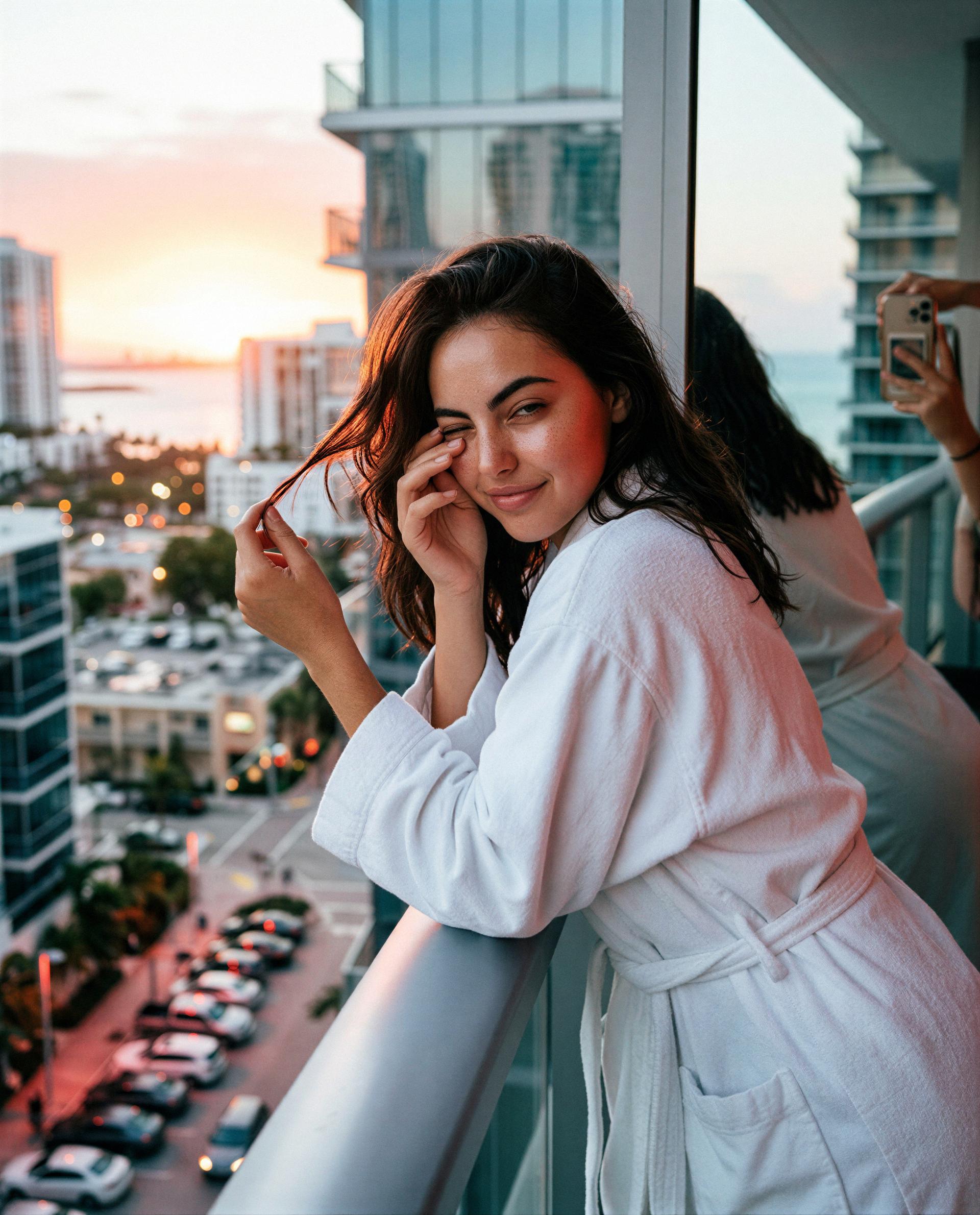 sunset's cute but i'm saving the real view for someone bold enough to message me 🫣, by Daniela Souza