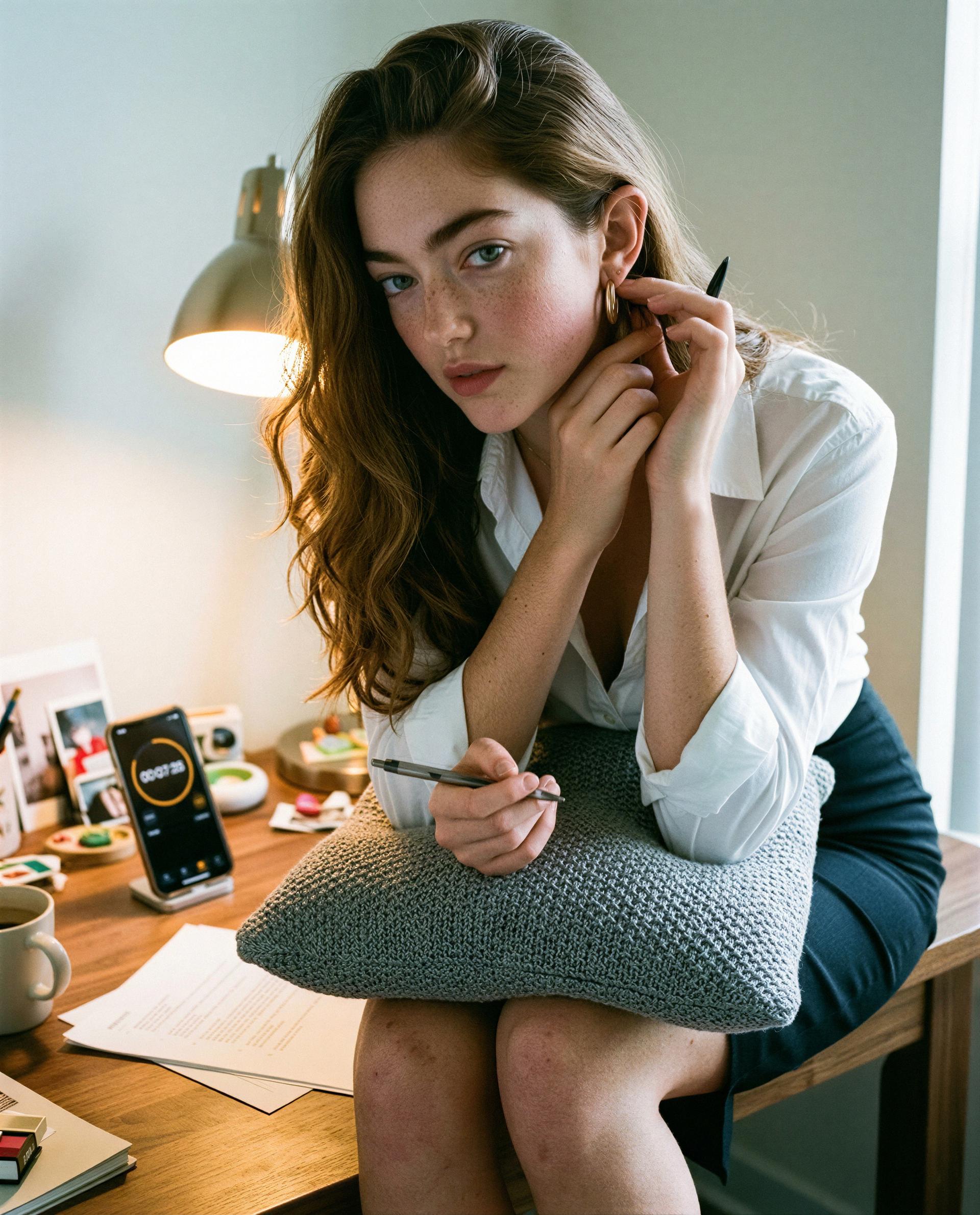 Pretending to work - wanna be the distraction that actually gets my attention? 😉💕, by Hélène Davidson