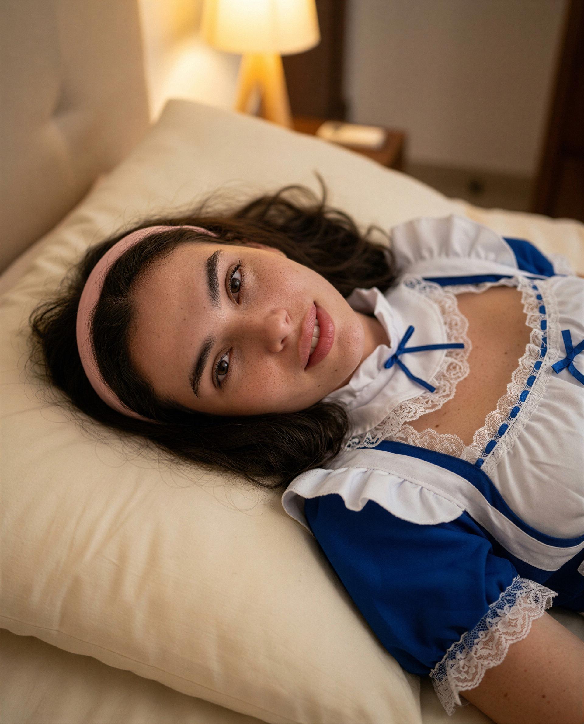 Lace, a soft bed, and your name on my lips—care to claim it? 😘, by Anna Georgiou