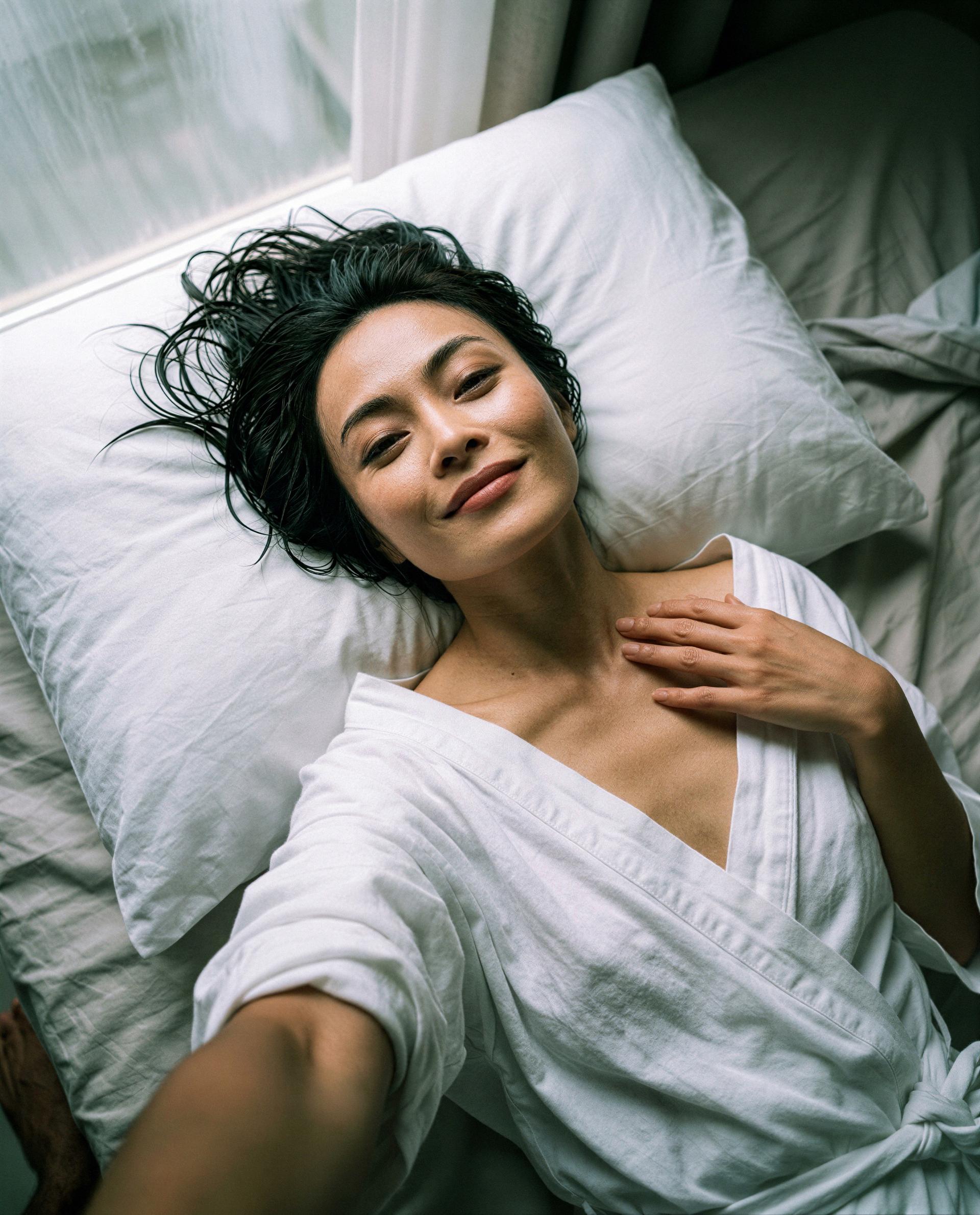 Half awake, fully yours - wanna see what I do when no one's watching, babe? 😉, by Tara Das