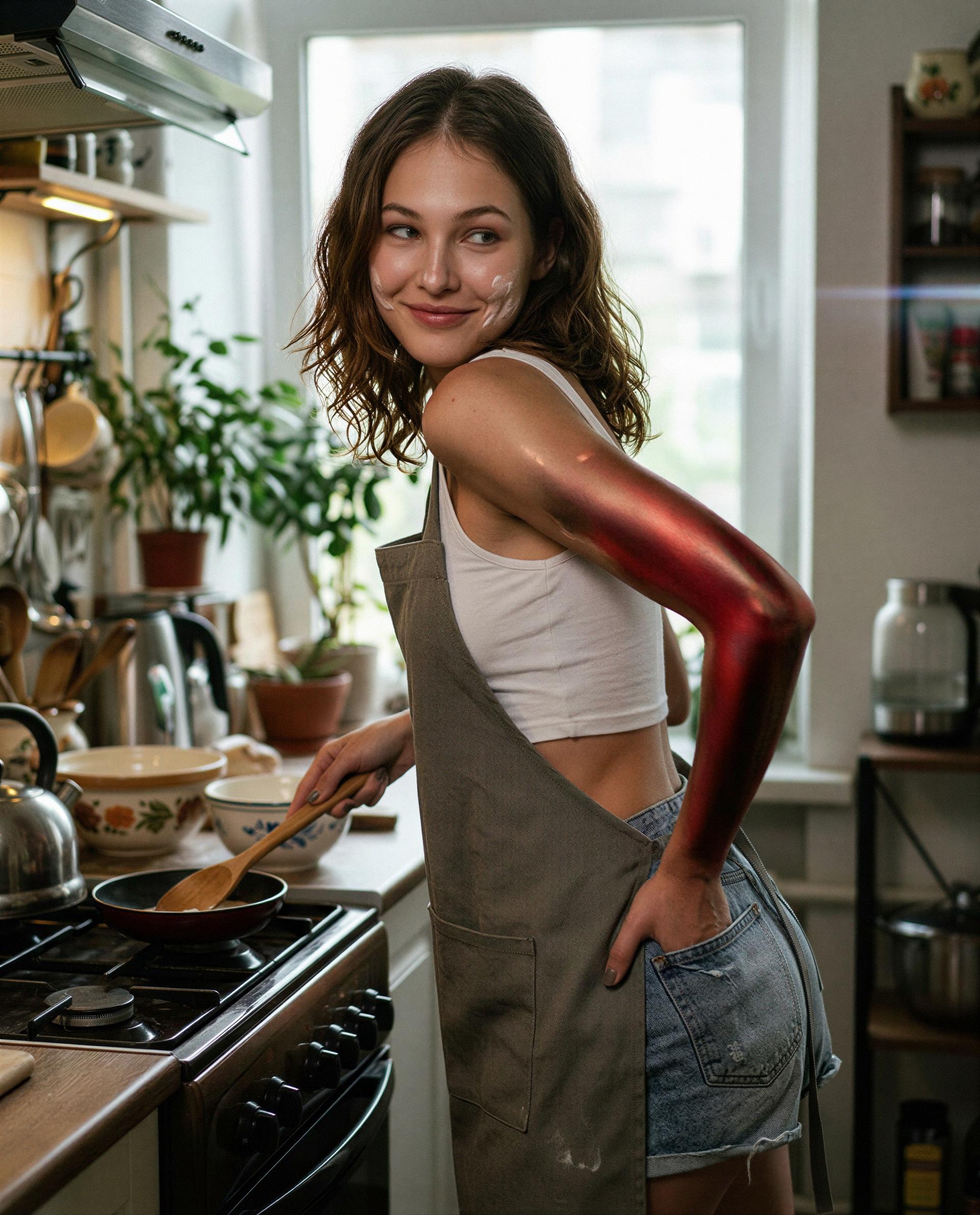 This apron’s just for show — want a private demo of how I heat things up? 😉, by Roksolana Fedorenko