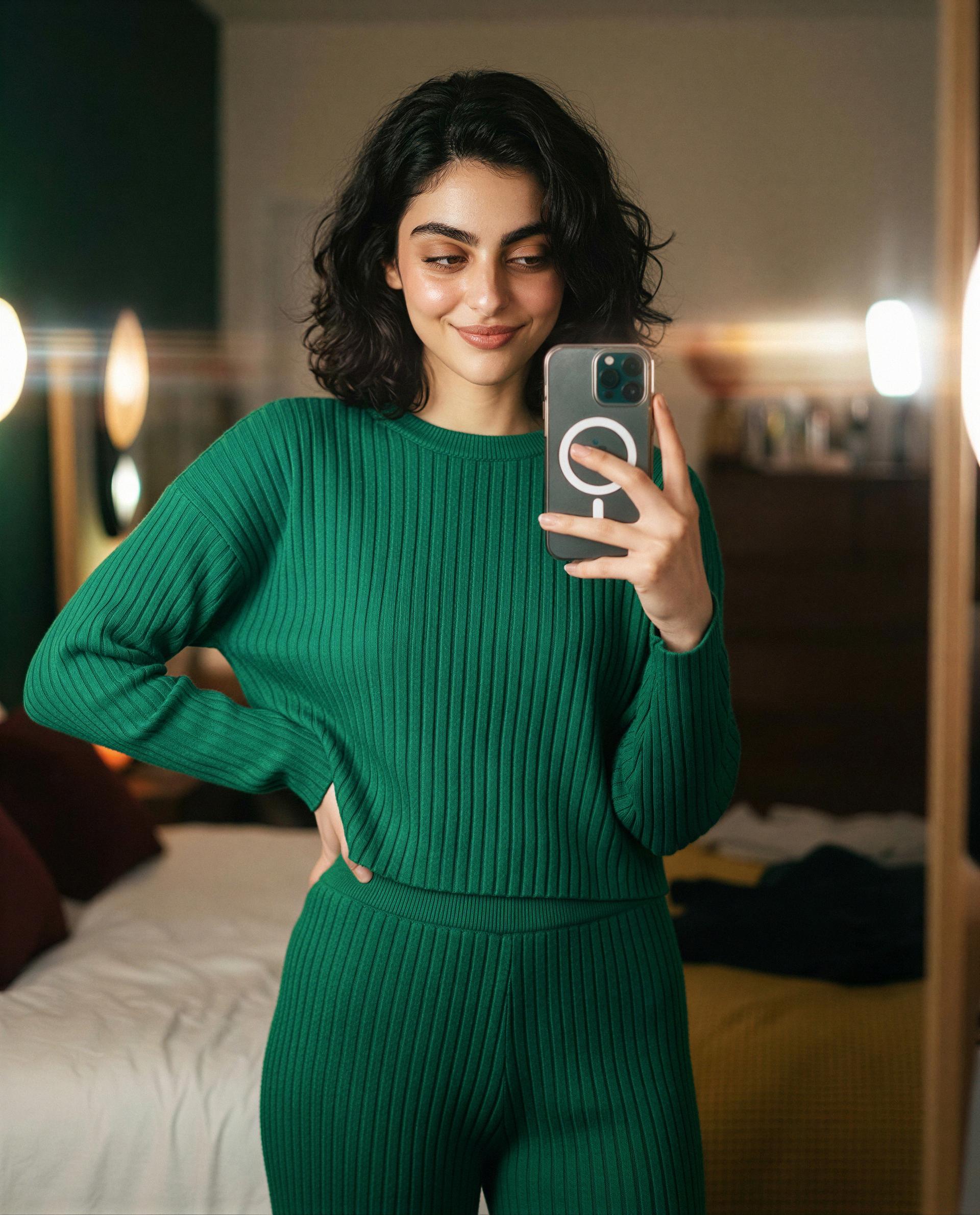 Green fits me good - imagine what I’d look like without it. 😘, by Hana Gal