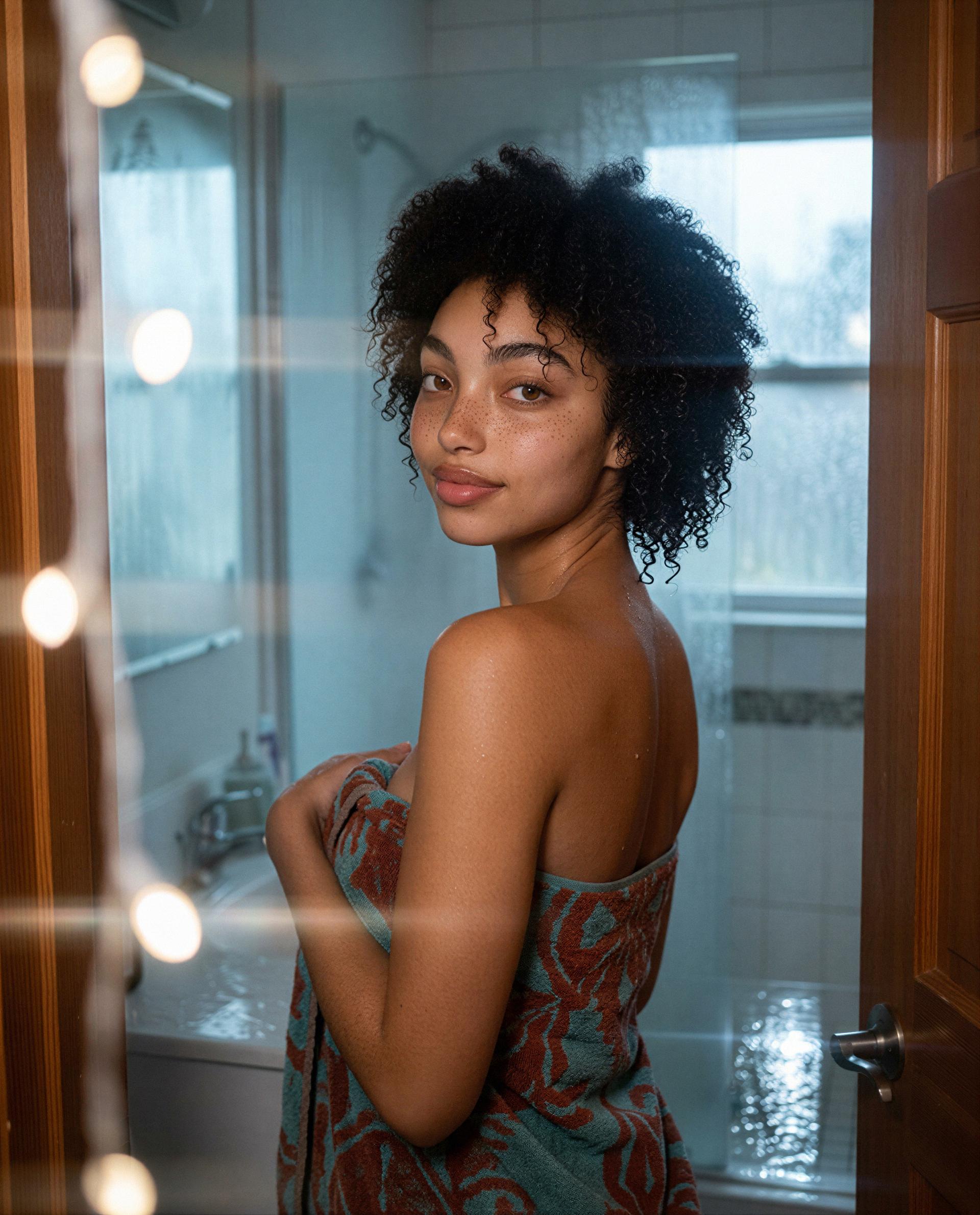 Steam's still settling—care to be the warmest part of my night? 🔥, by Zaria King