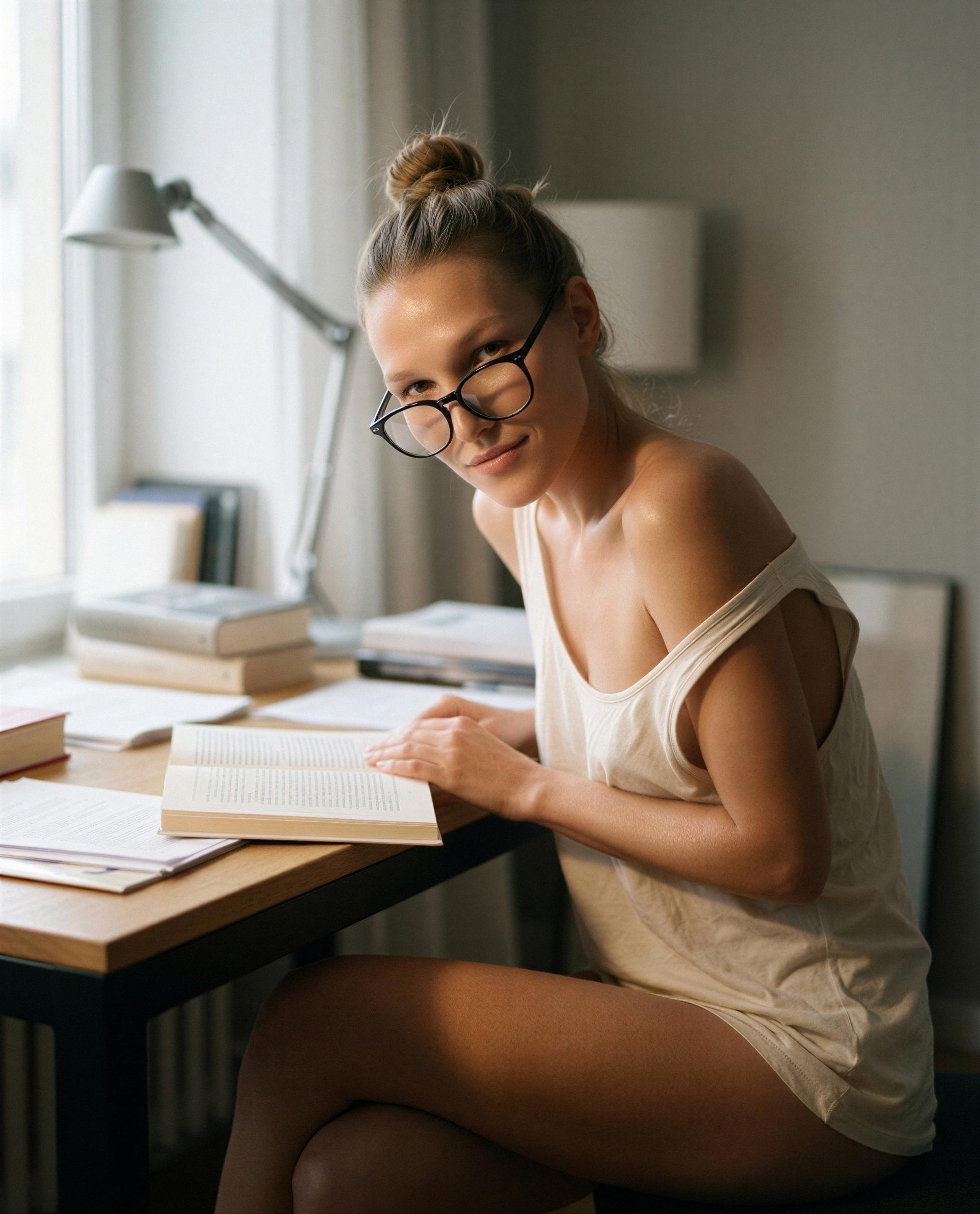 Desk date? Bring your curiosity and I'll give you a private chapter you'll never forget 😘, by Ekaterina Gerasimov