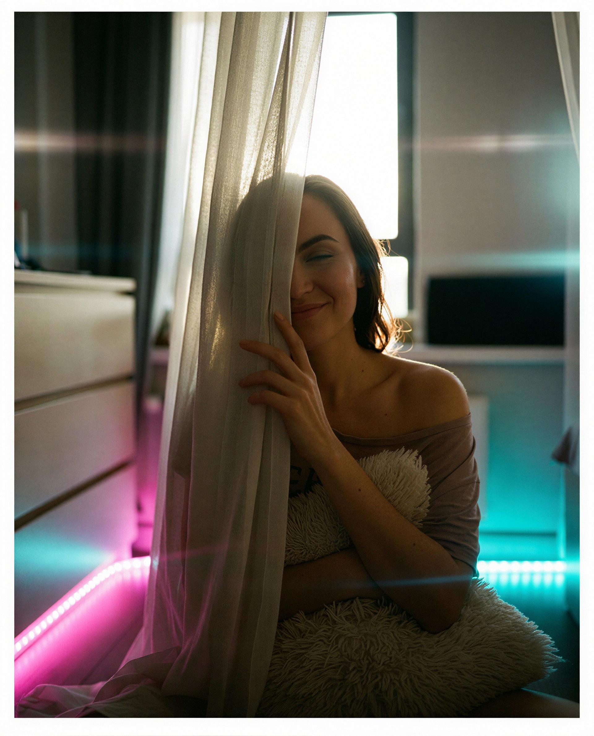 This curtain's hiding the good stuff—think you can handle it? 😘, by Fiona O'Connor