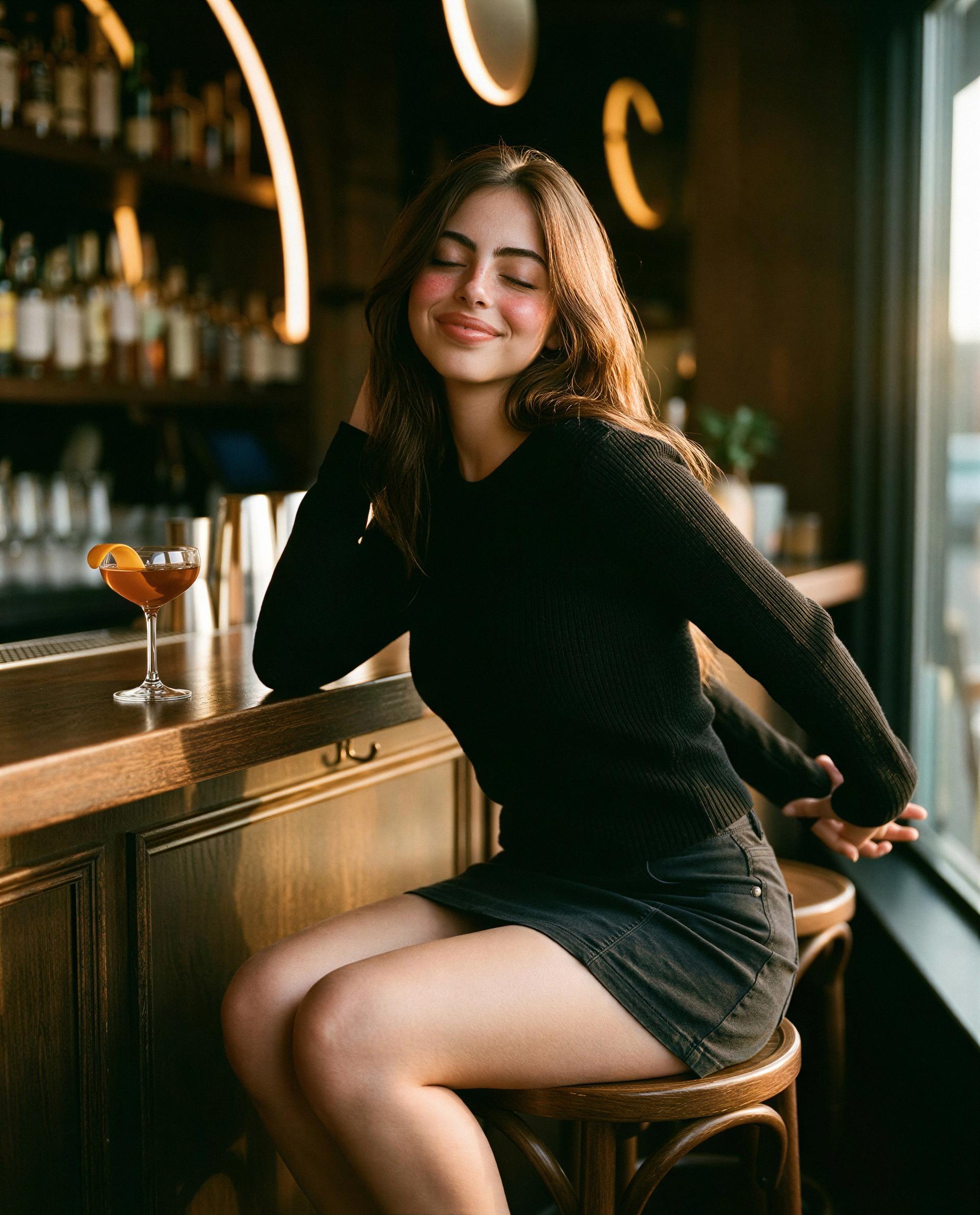 Sip for you, smile for you - meet me after the last call and I’ll make it unforgettable, baby 😘, by Dalia Hashim