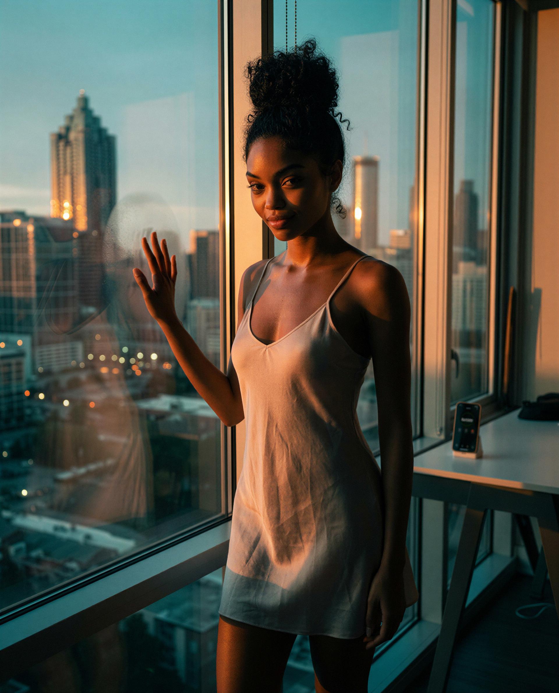 Slip closer and I’ll make the skyline forget it ever existed. 😉, by Samira Zulu