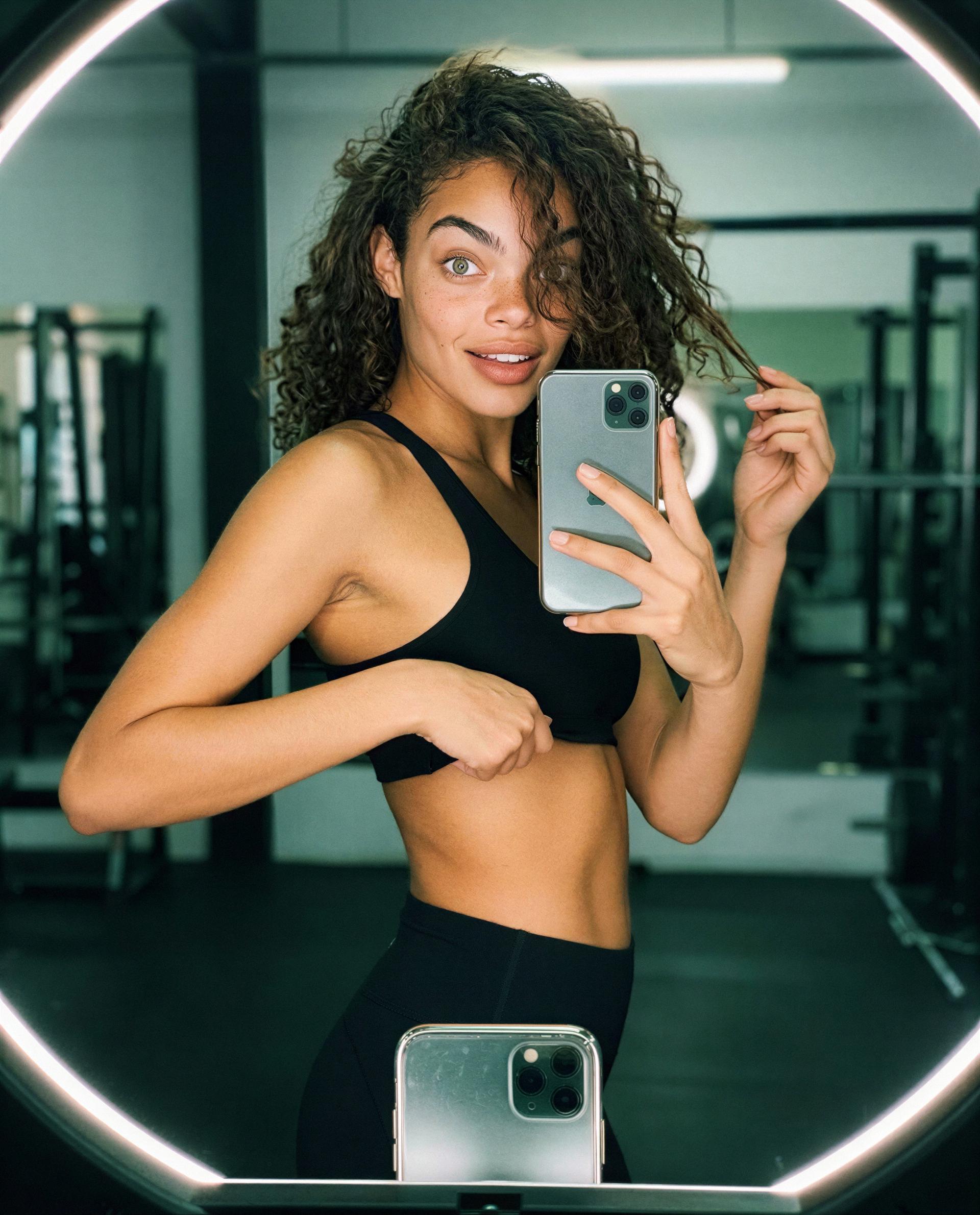 Post-sweat glow—staying for the private encore 😉, by Kayla Johnson
