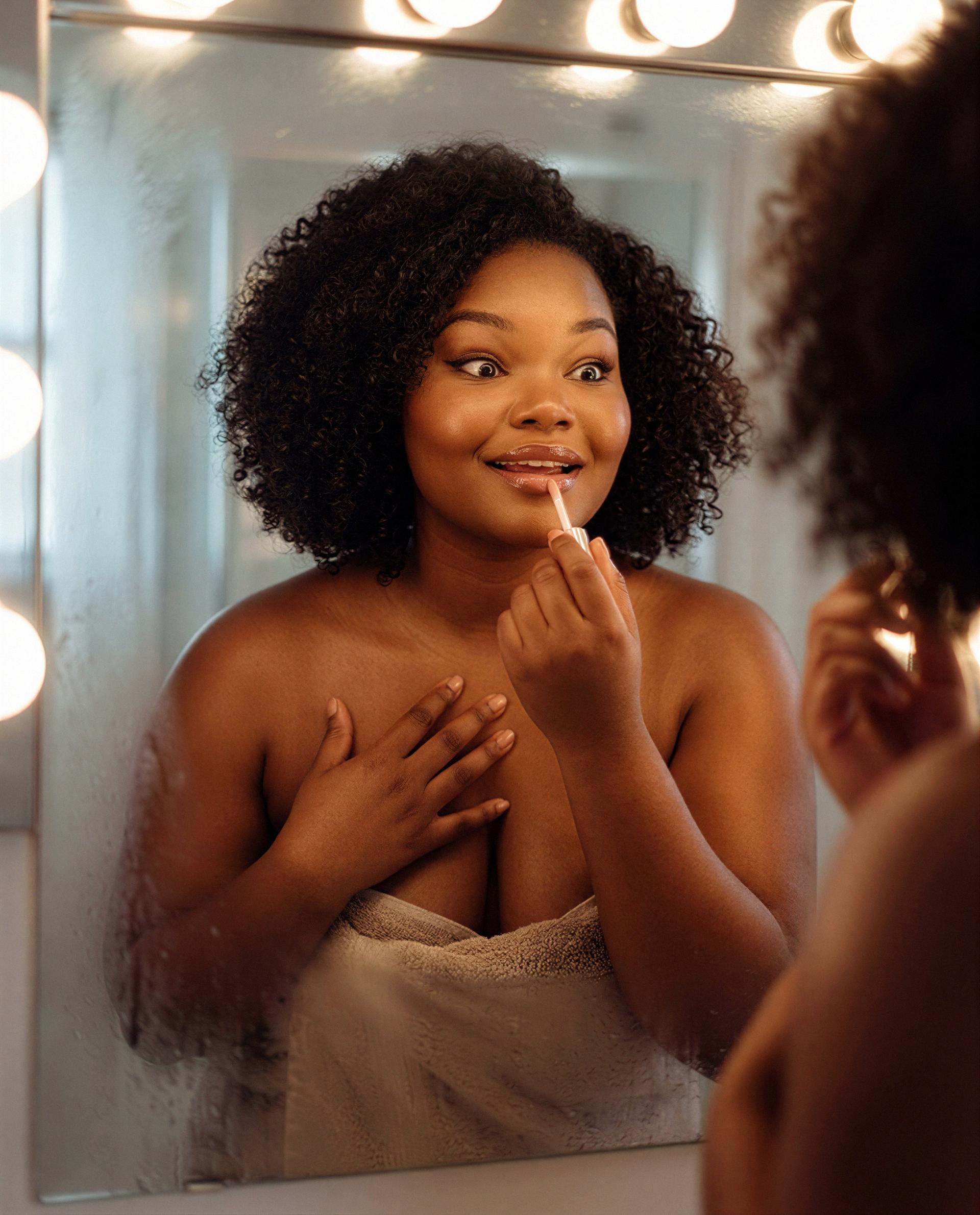 Essence Johnson: Butterflies in my stomach while I get all dolled up—what about you? 😘✨
