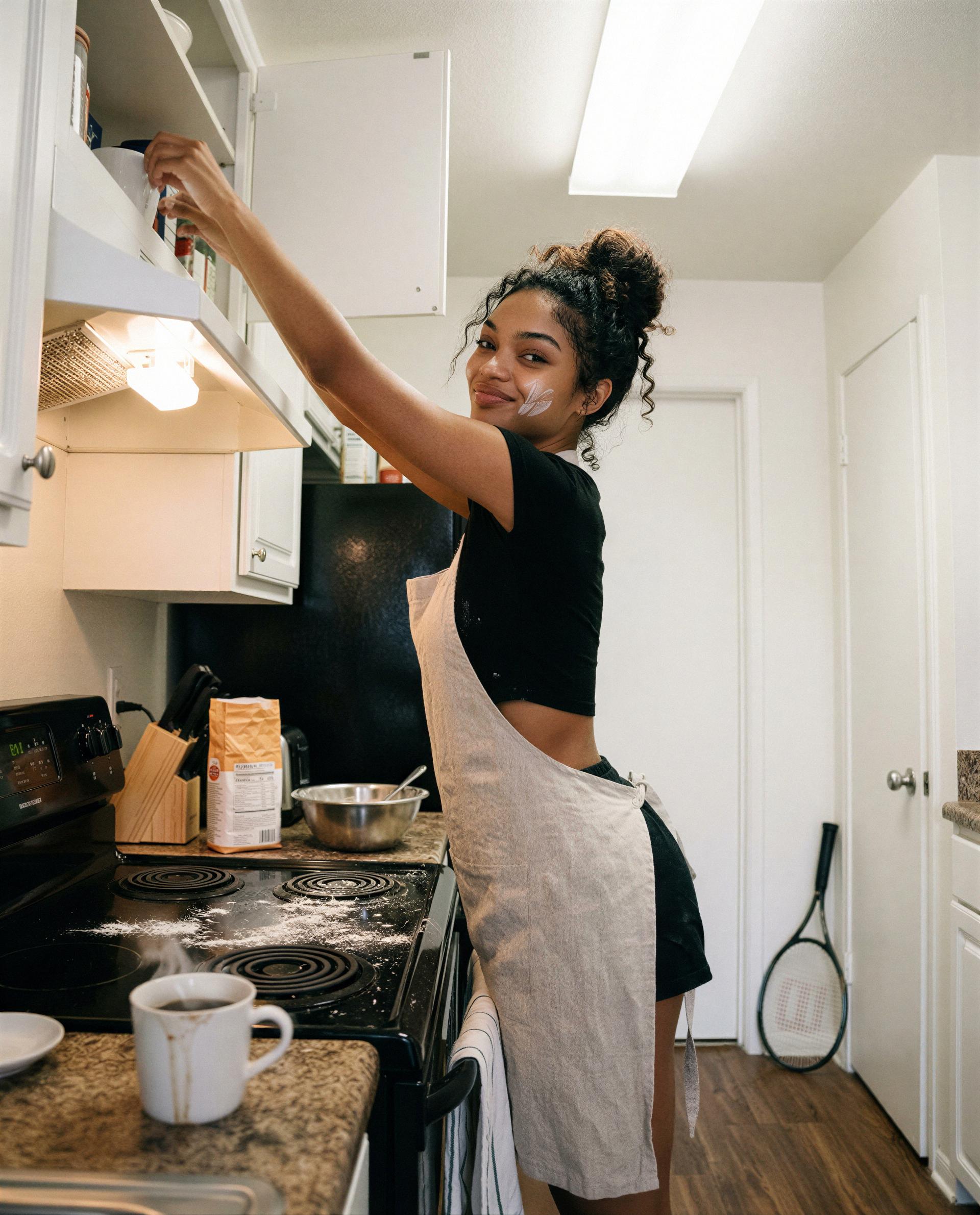 Saved you a spot by the stove—stay for dessert? 😘, by Samira Zulu