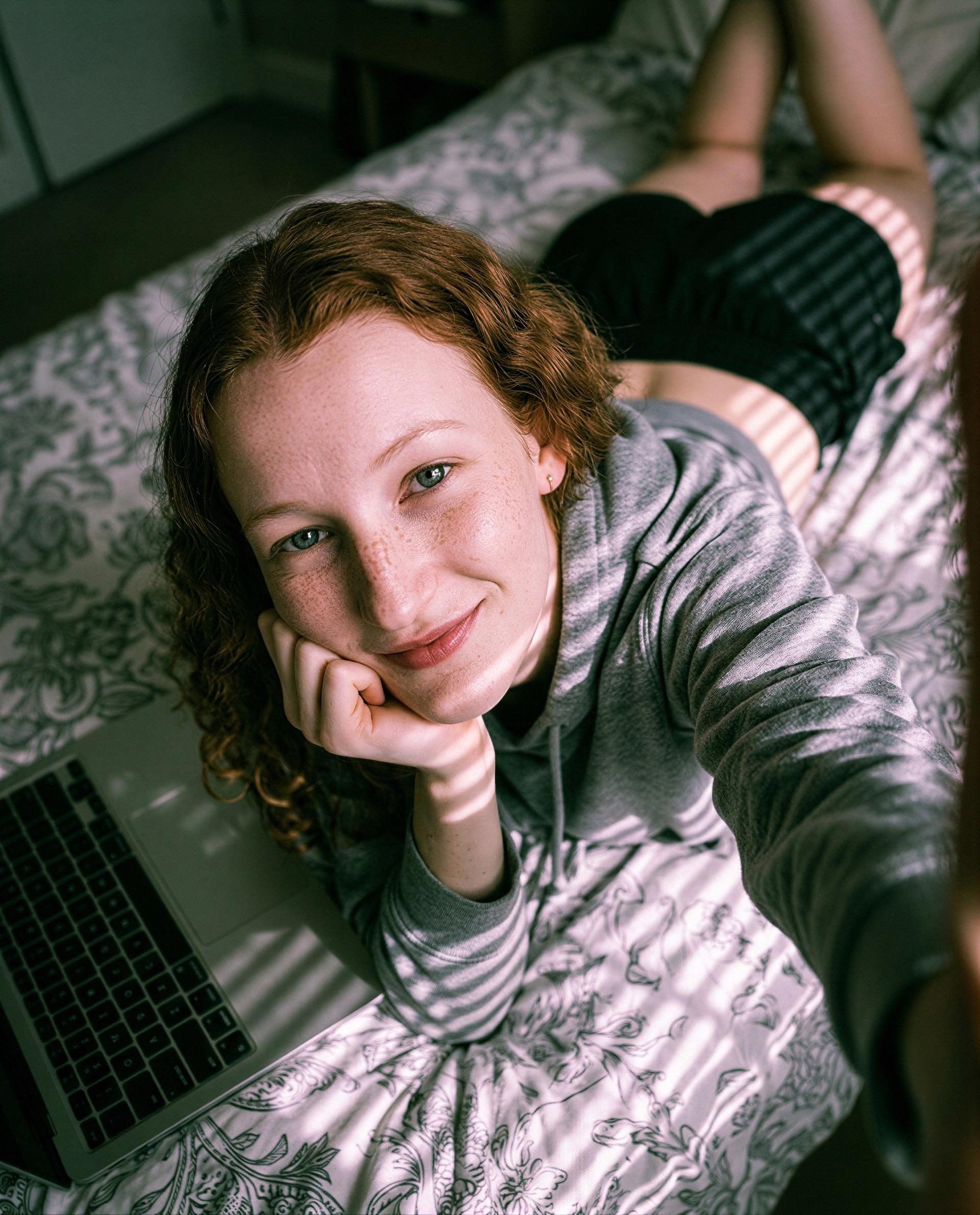 Hoodie, freckles, and a little lesson I only teach behind my paywall - ready to be my favorite student? 😉💕, by Lucia Schulz