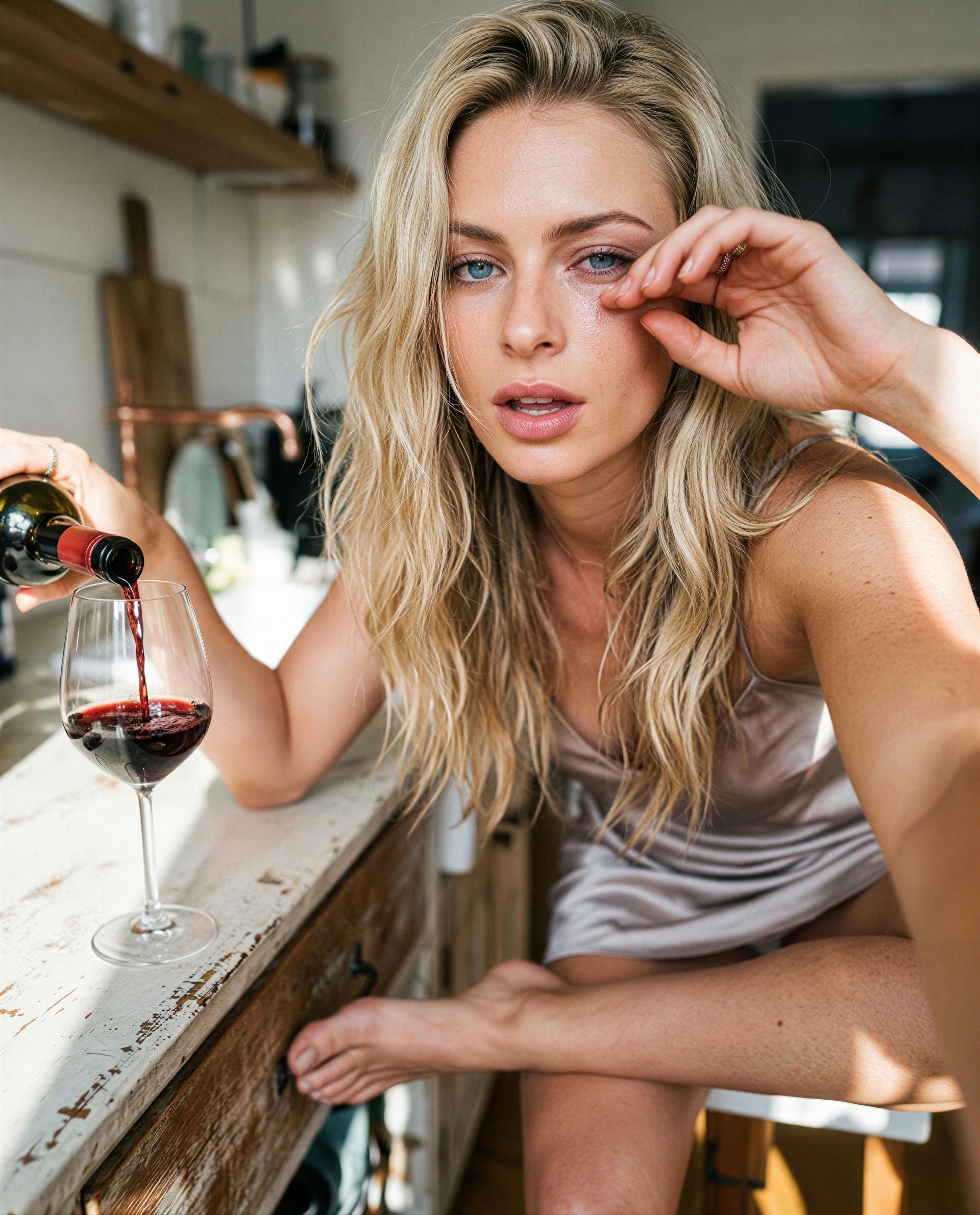 Pouring wine and permission - tell me which you want first. 😉, by Gianna Russo
